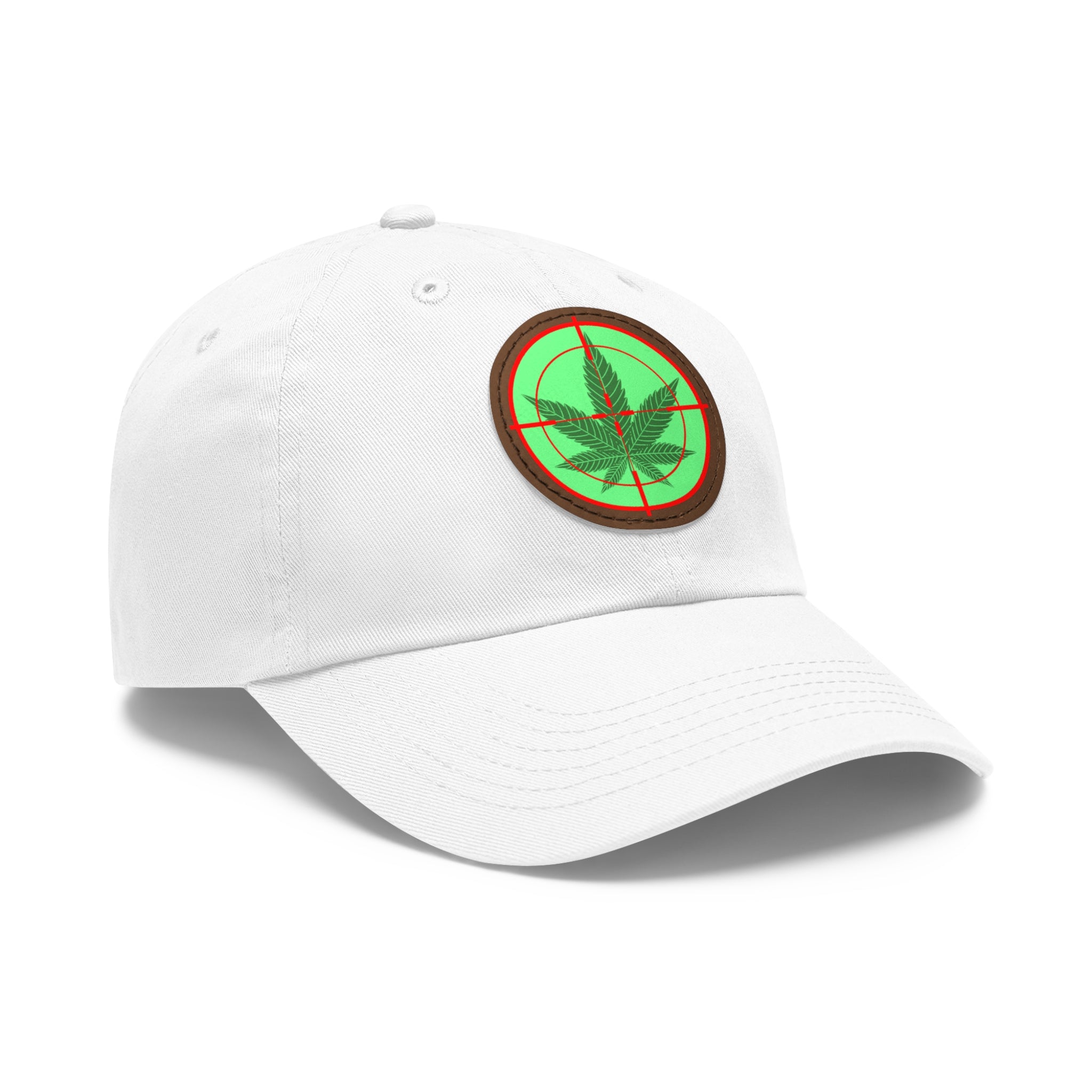 pH cross-hair hat with Leather Patch (Round)