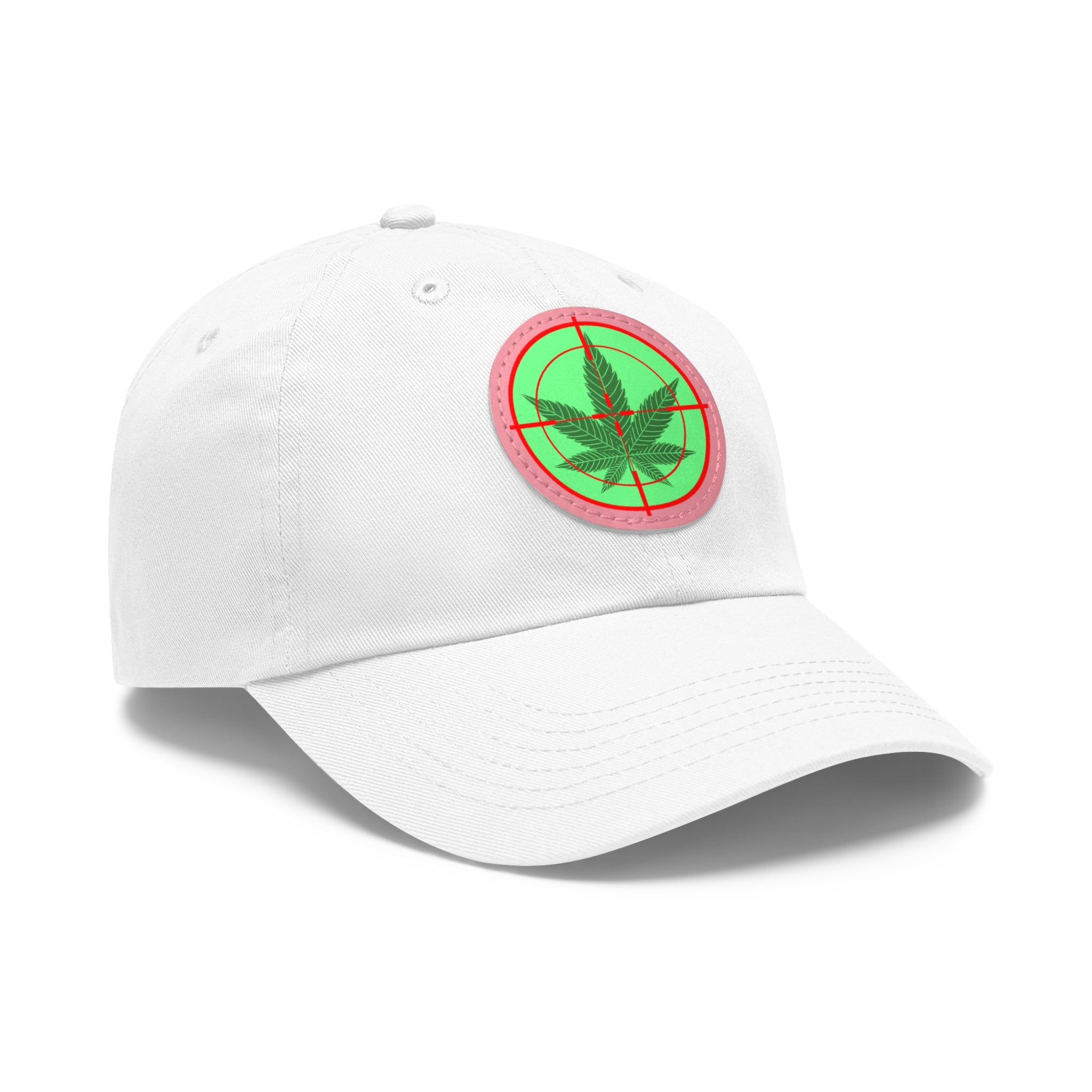 pH cross-hair hat with Leather Patch (Round)
