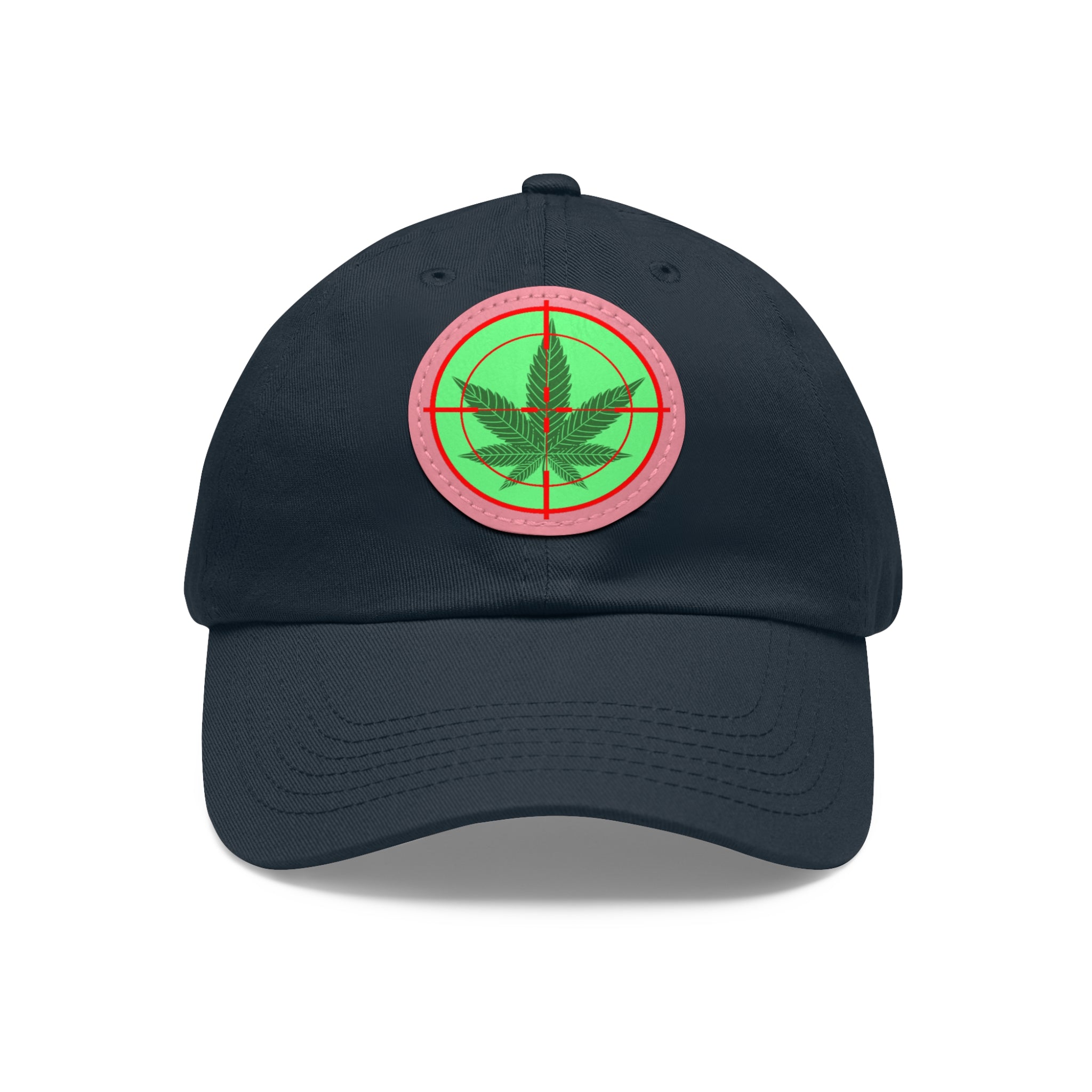 pH cross-hair hat with Leather Patch (Round)