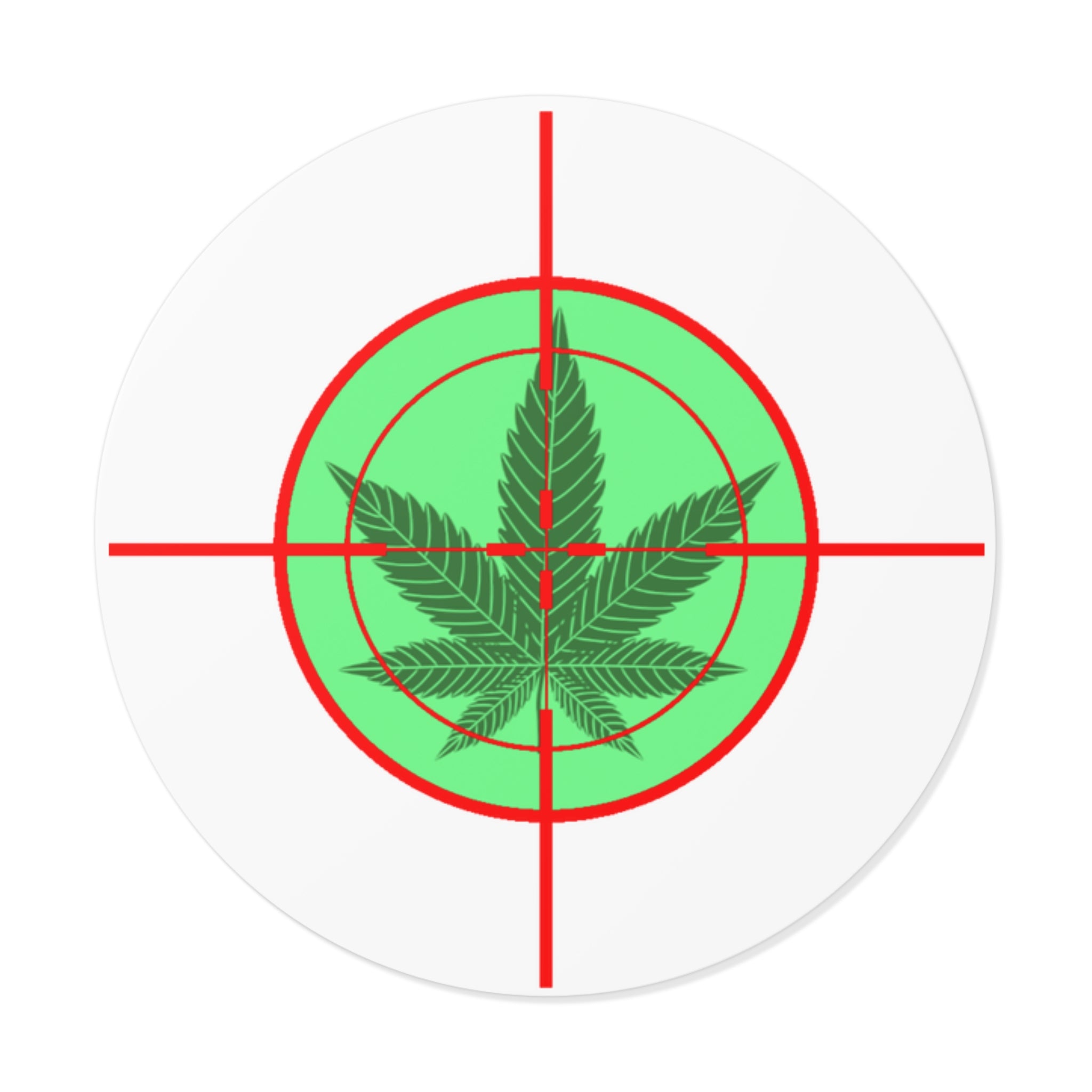 Round  pH Crosshairs Vinyl Stickers