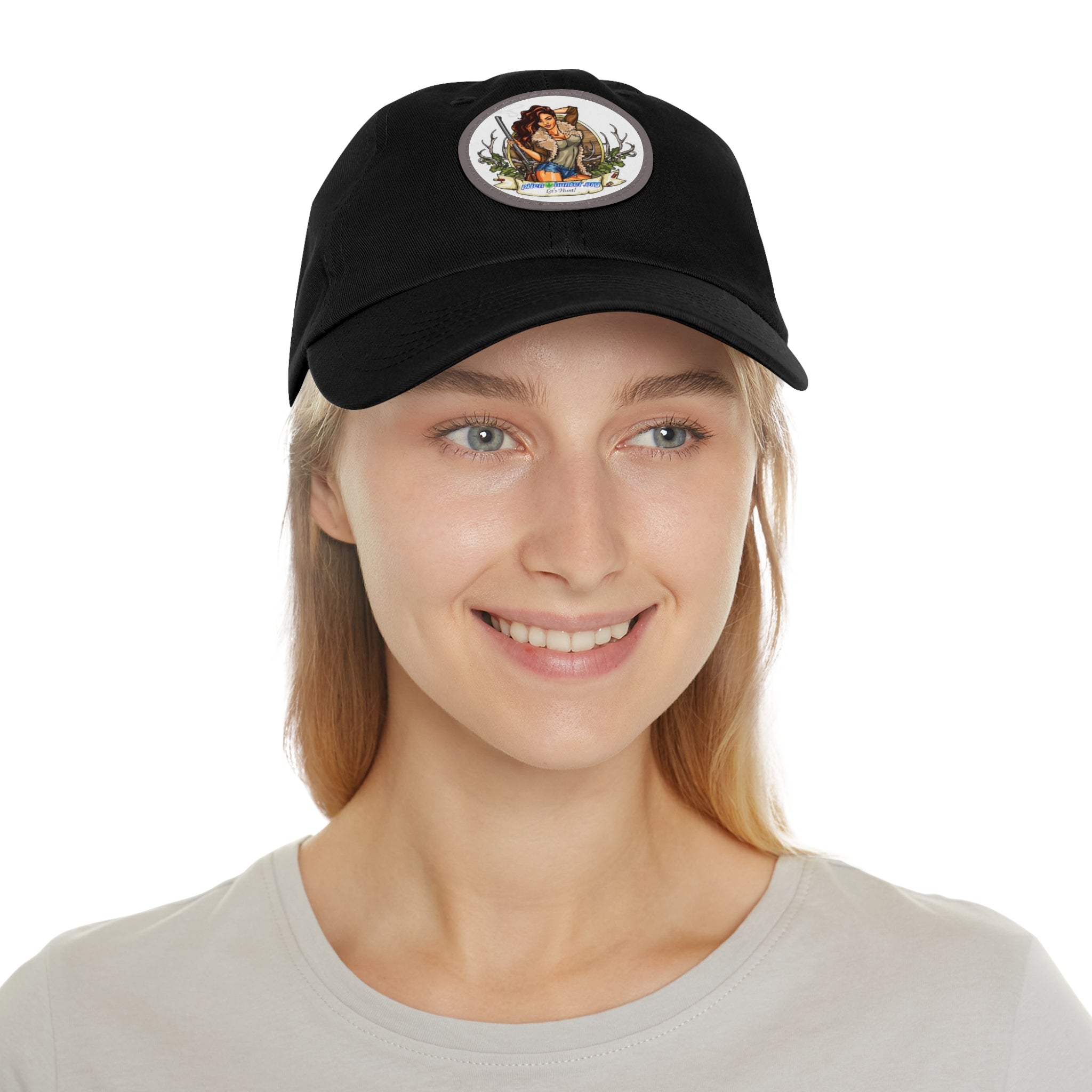 pH Let's Hunt hat with Leather Patch (Round)