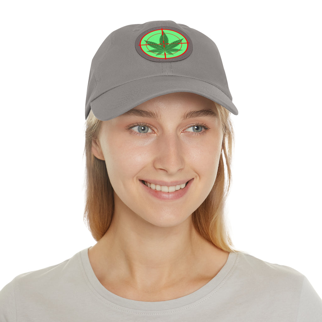 pH cross-hair hat with Leather Patch (Round)
