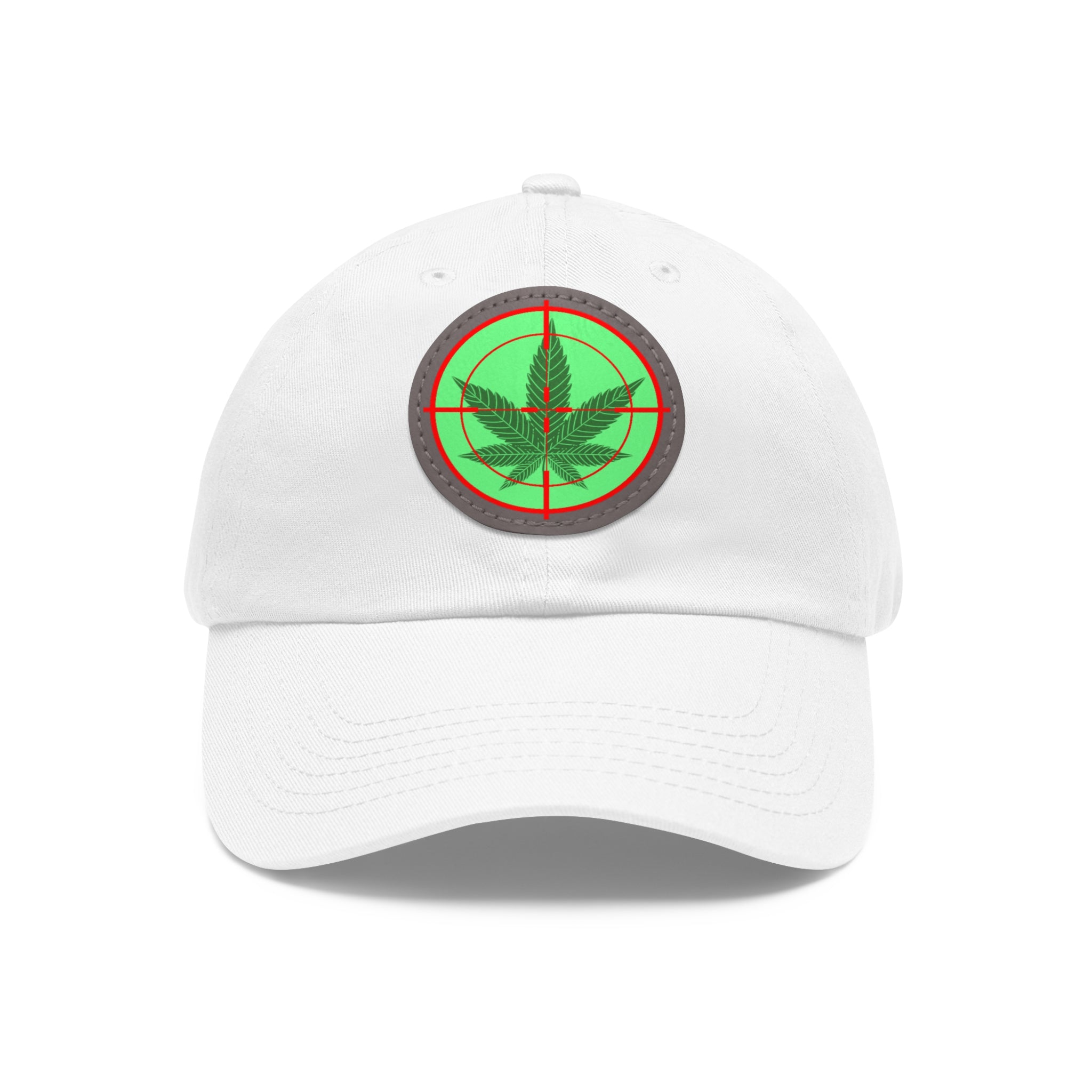 pH cross-hair hat with Leather Patch (Round)