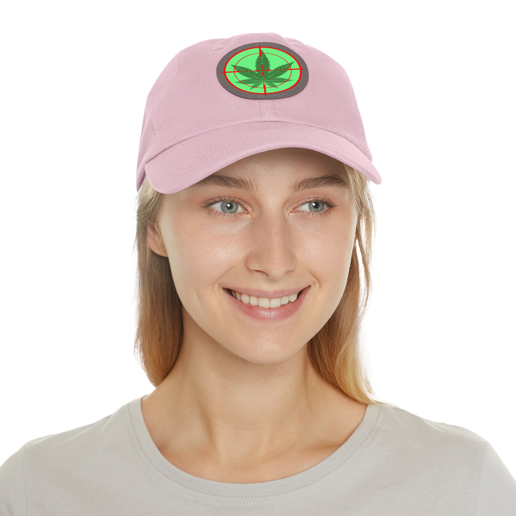 pH cross-hair hat with Leather Patch (Round)