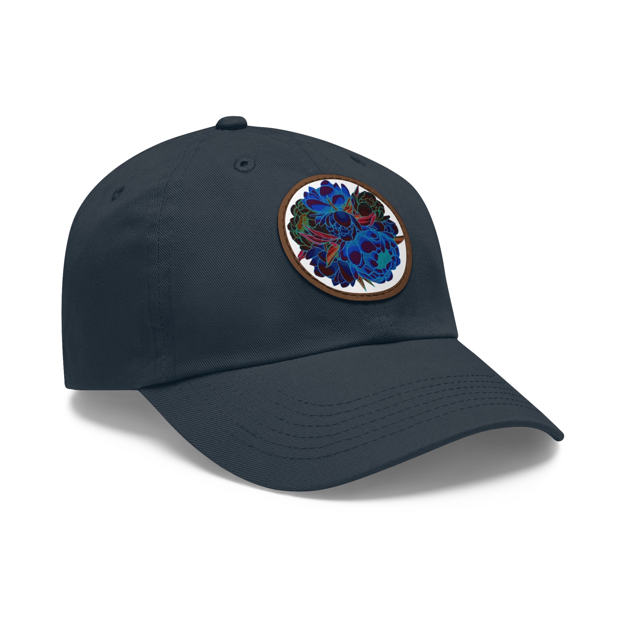 We love flowers hat with Leather Patch (Round)