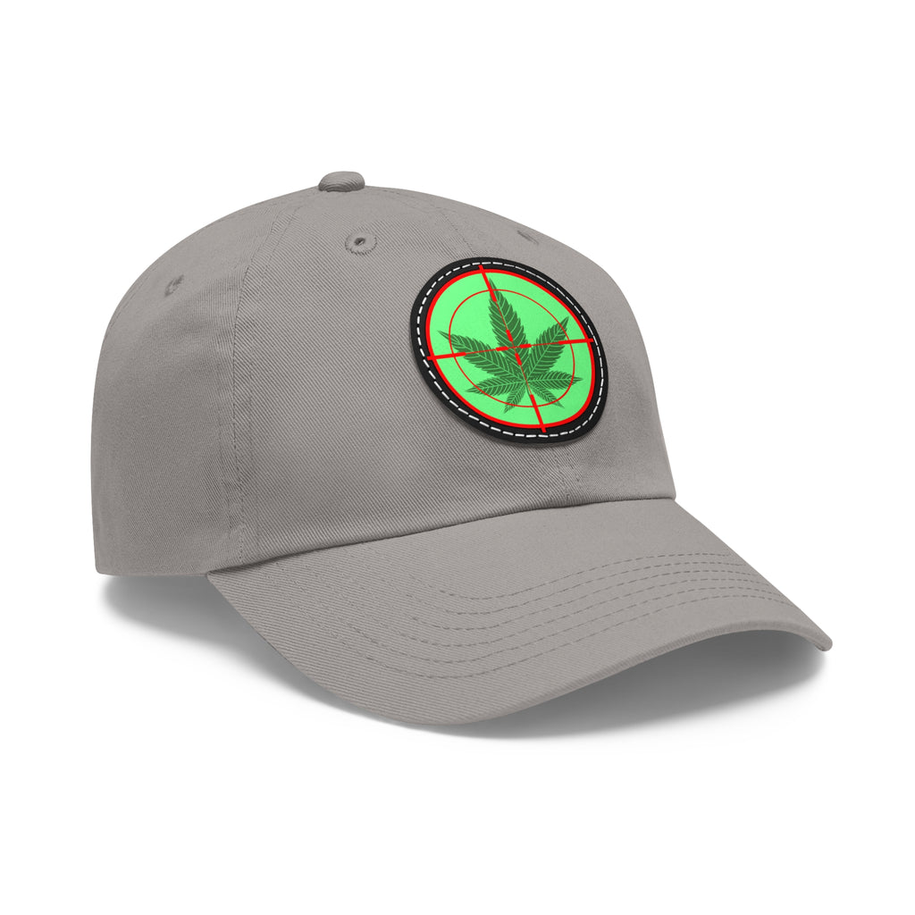pH cross-hair hat with Leather Patch (Round)