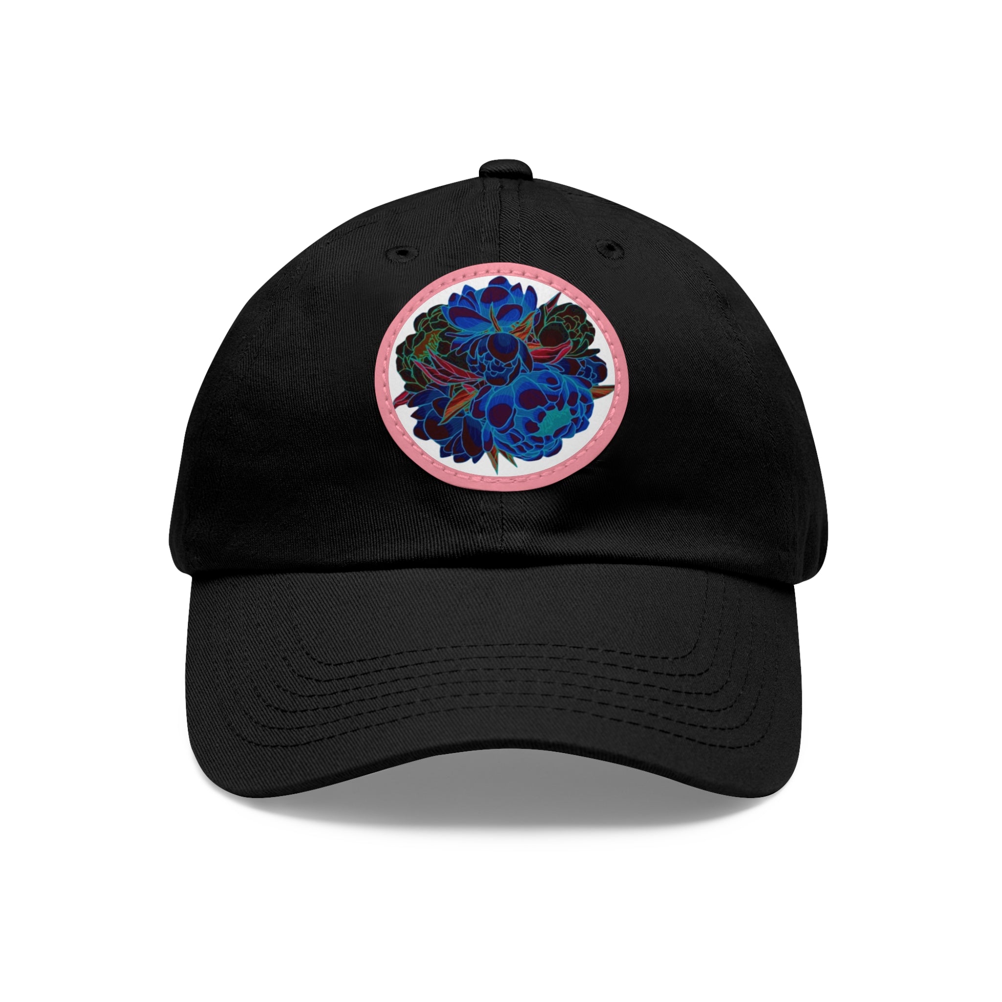 We love flowers hat with Leather Patch (Round)