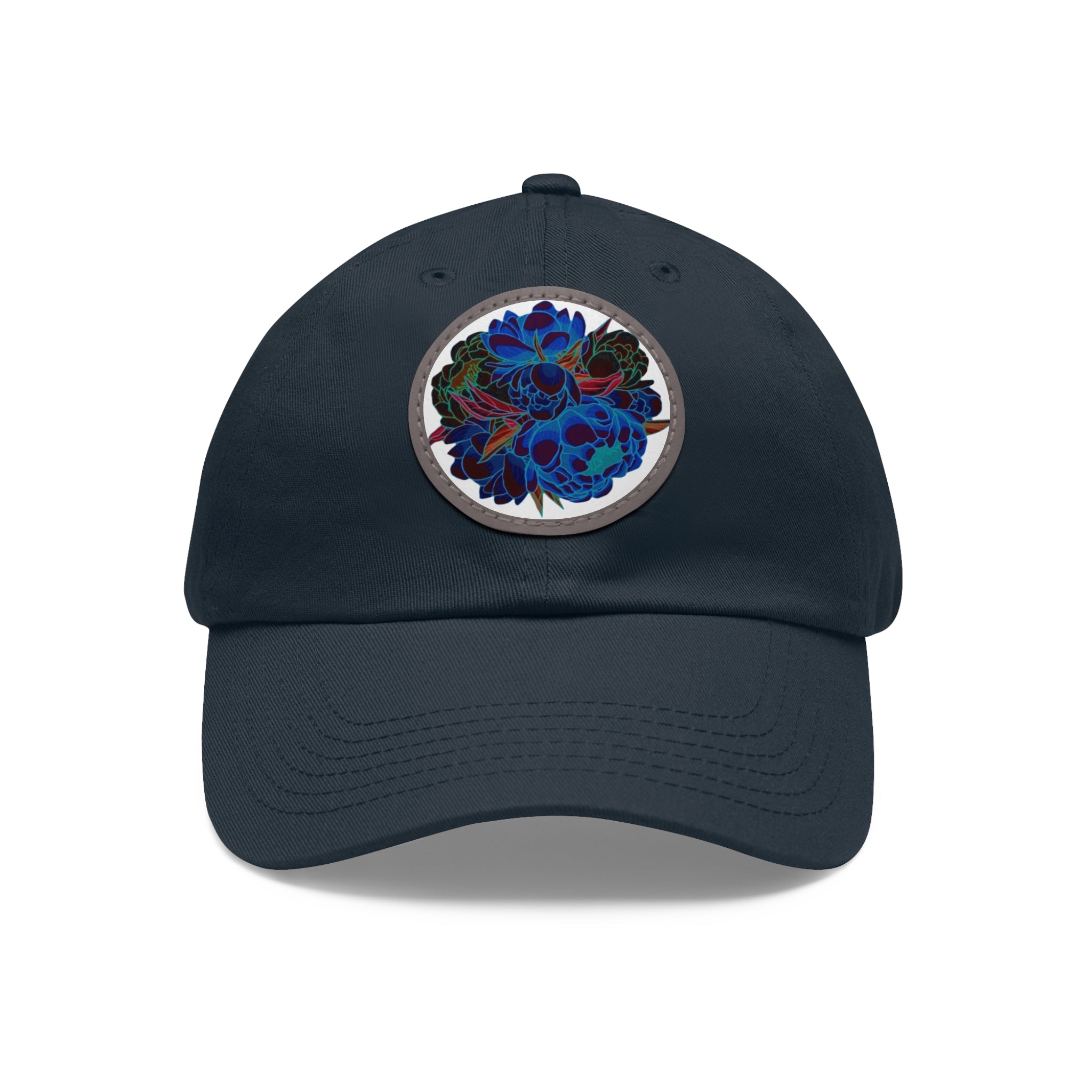 We love flowers hat with Leather Patch (Round)