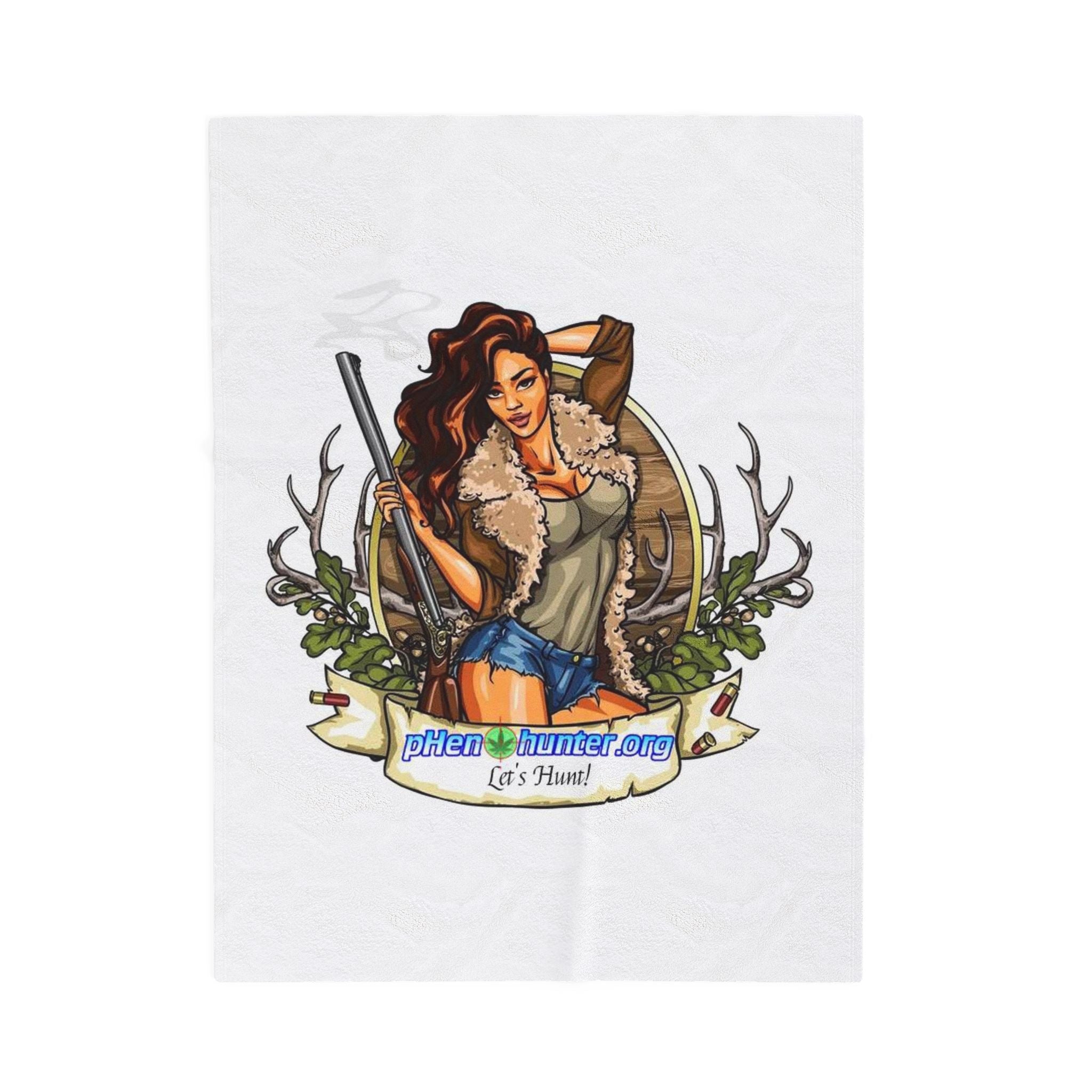 pH Let's Hunt! Plush Blanket White