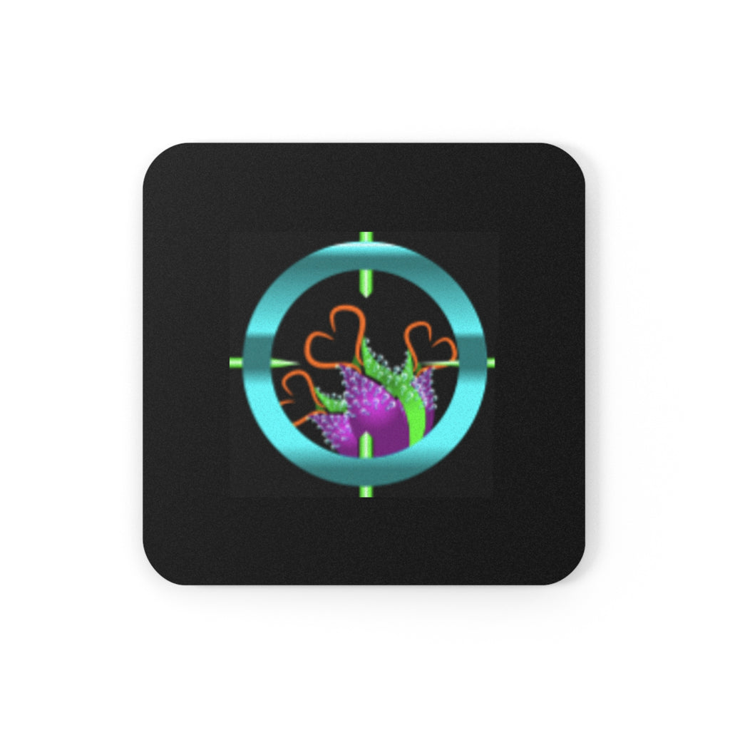 pHenohunter "2022 Art Contest Cross-hairs" Cork Back Coaster