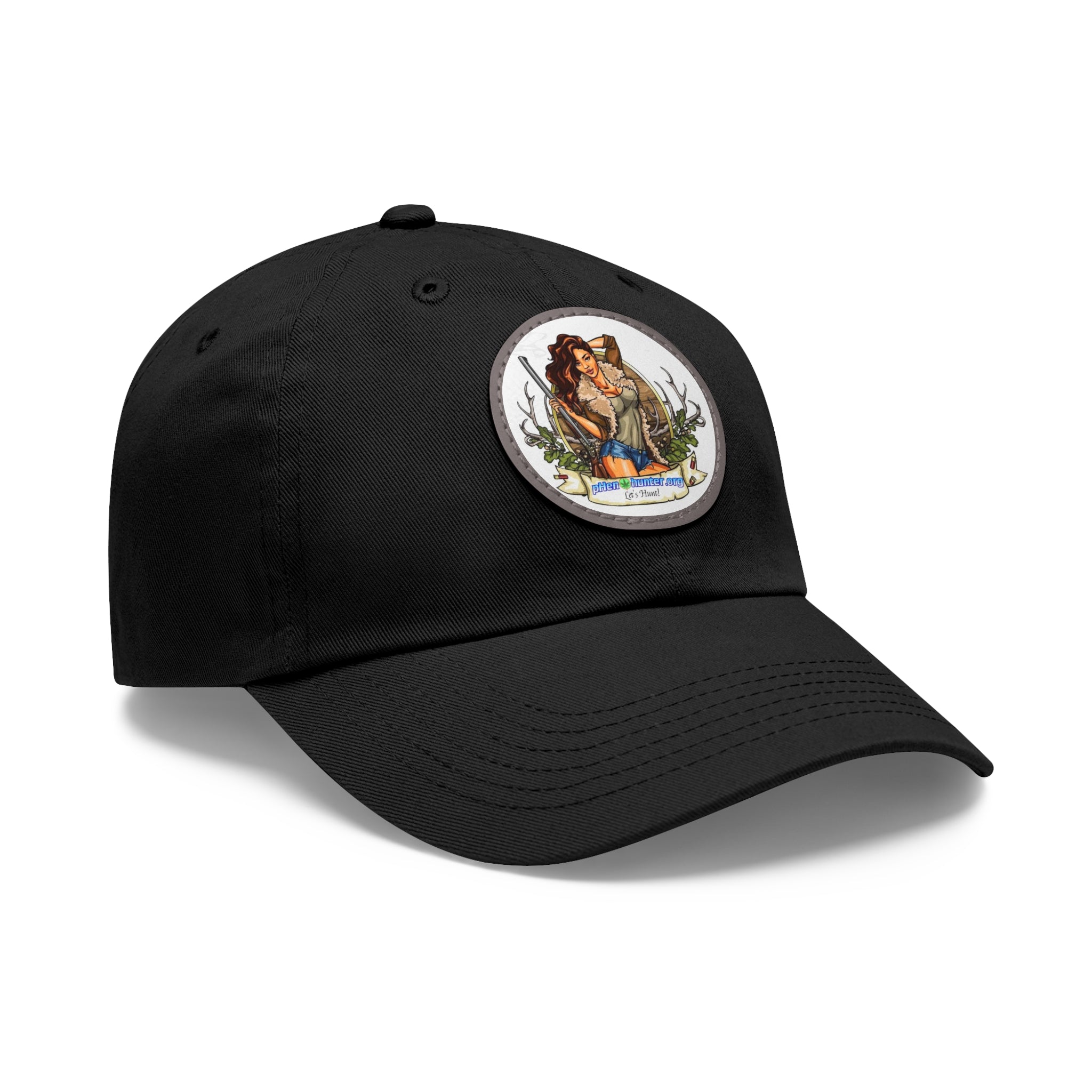 pH Let's Hunt hat with Leather Patch (Round)
