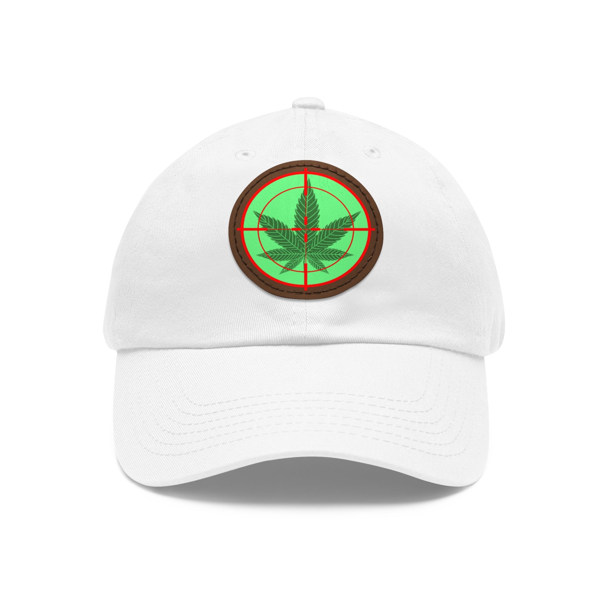 pH cross-hair hat with Leather Patch (Round)