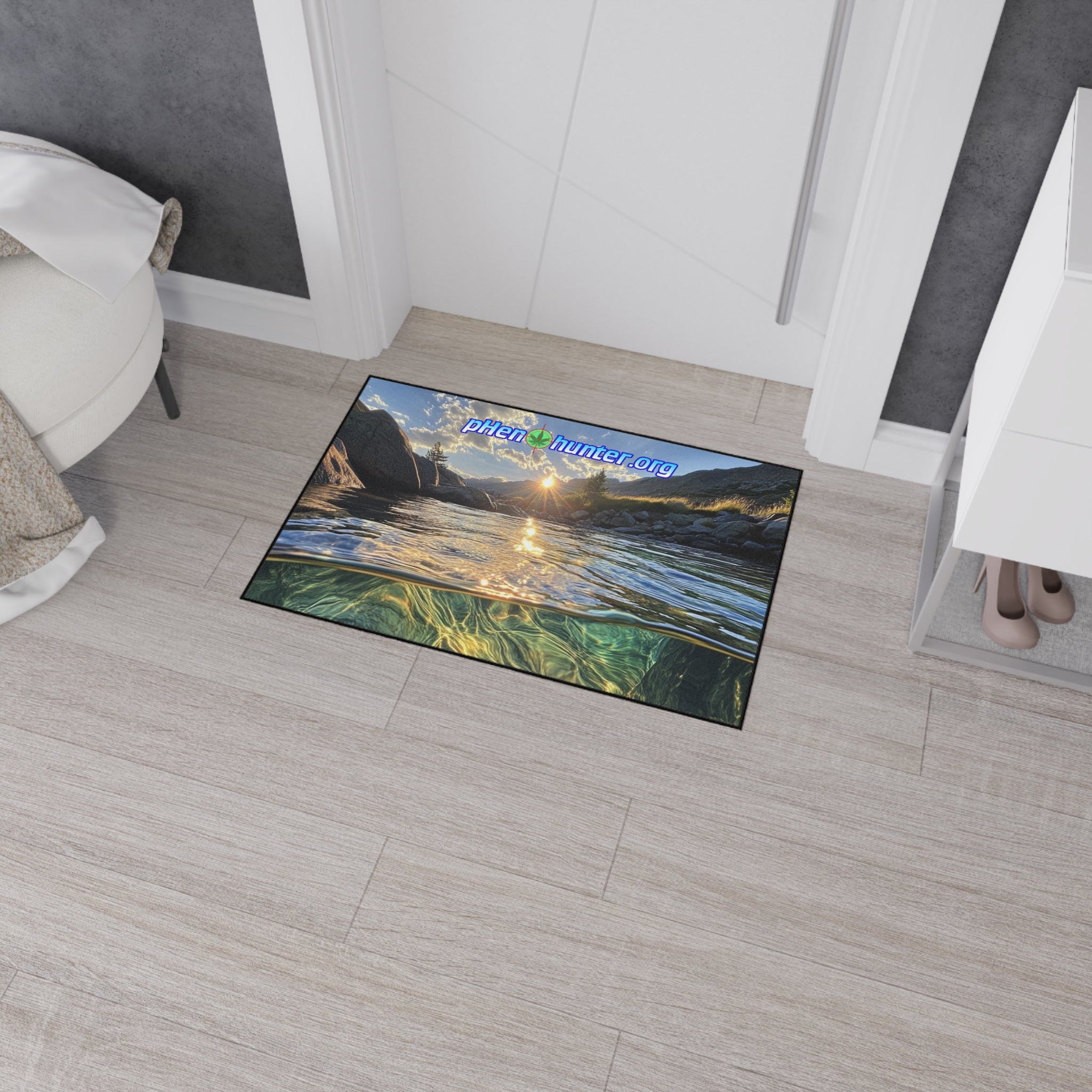 ph Scenic River Sunset - Duty Floor Mat