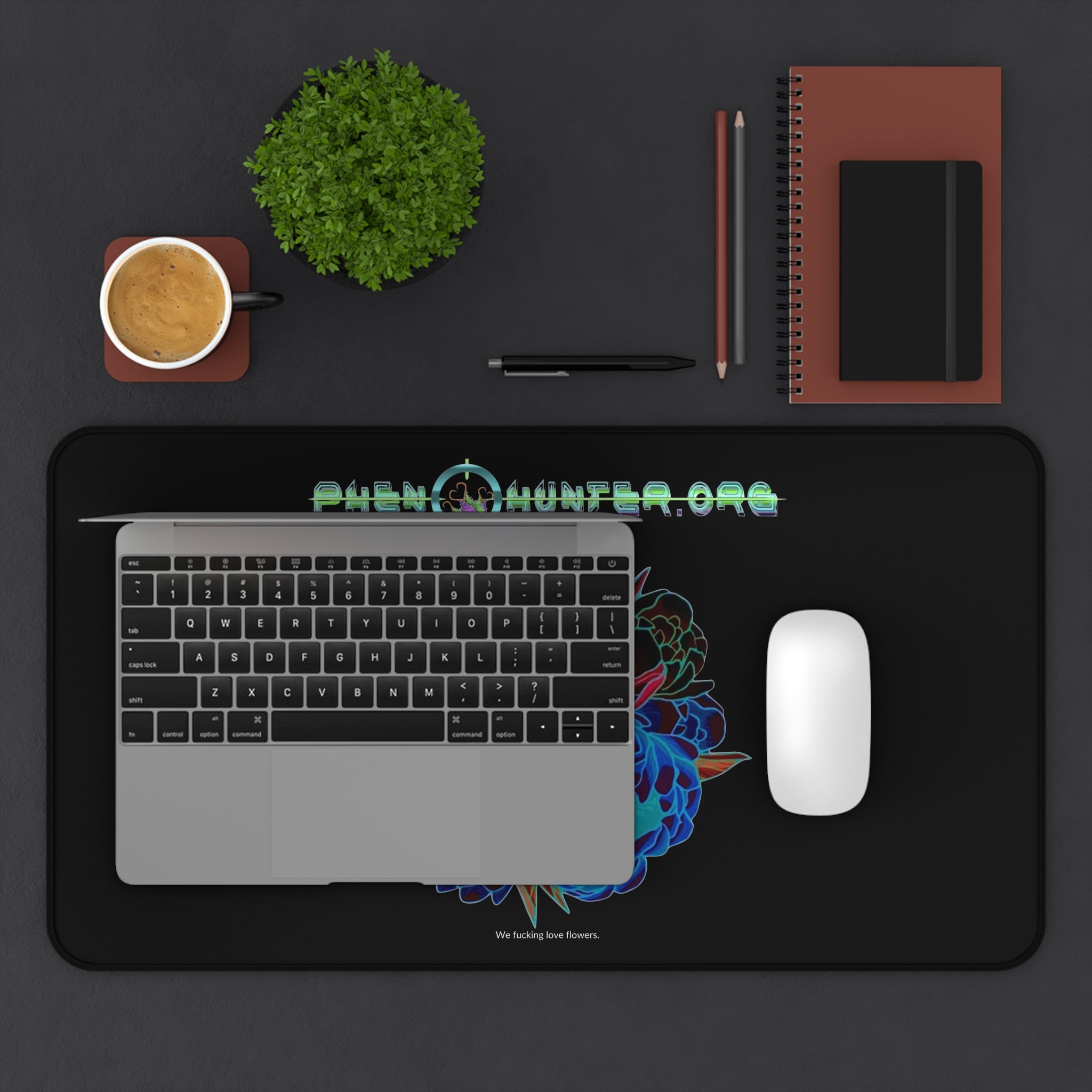 pH Desk Mat "We LOVE Flowers"