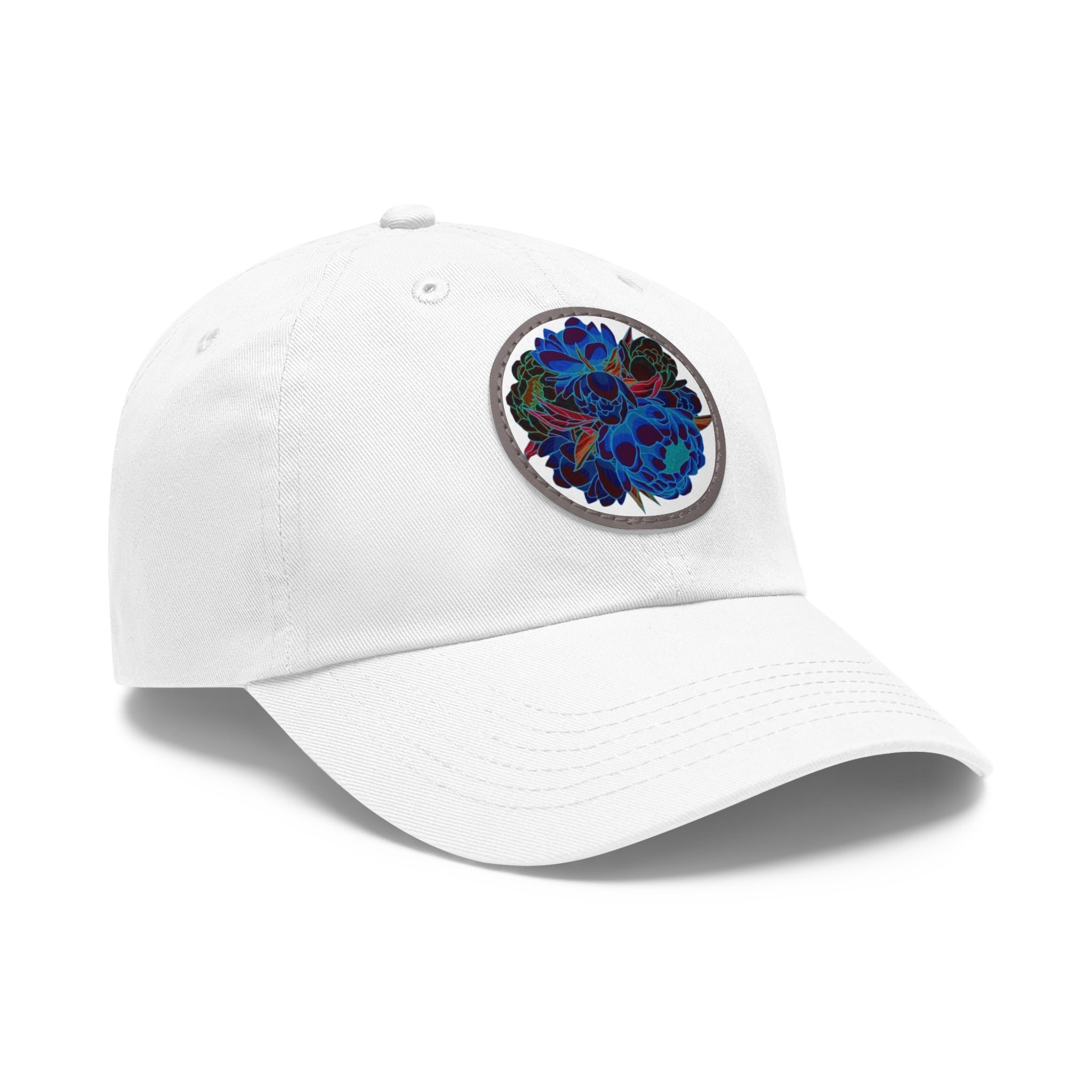 We love flowers hat with Leather Patch (Round)