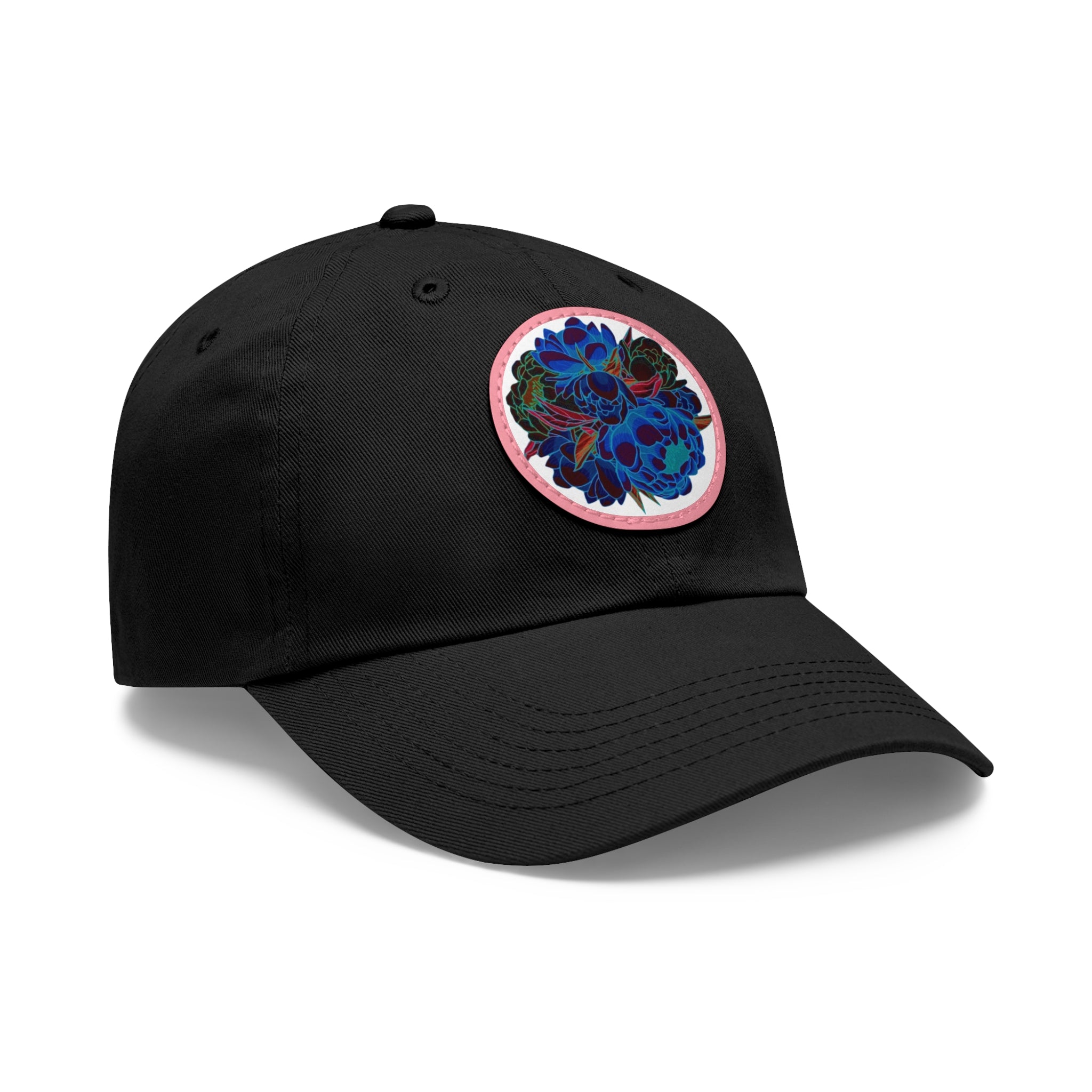 We love flowers hat with Leather Patch (Round)