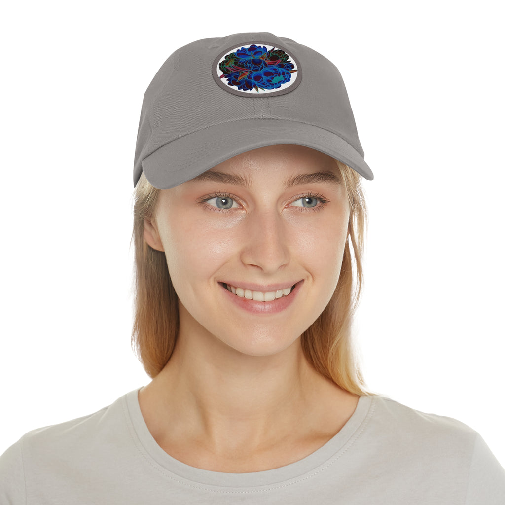 We love flowers hat with Leather Patch (Round)