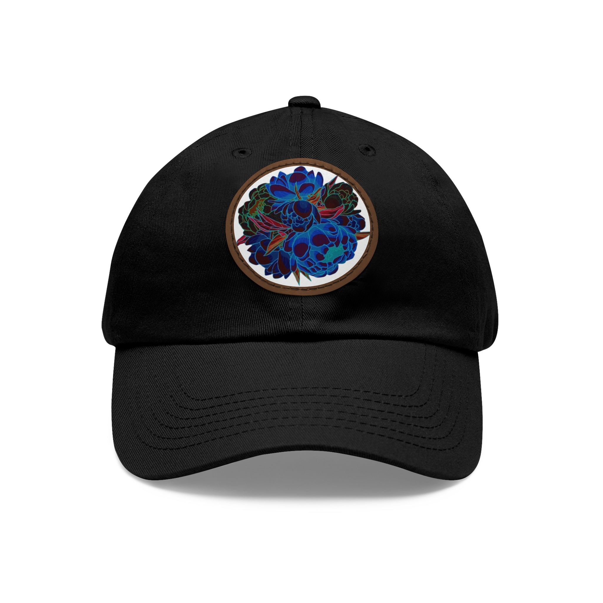We love flowers hat with Leather Patch (Round)