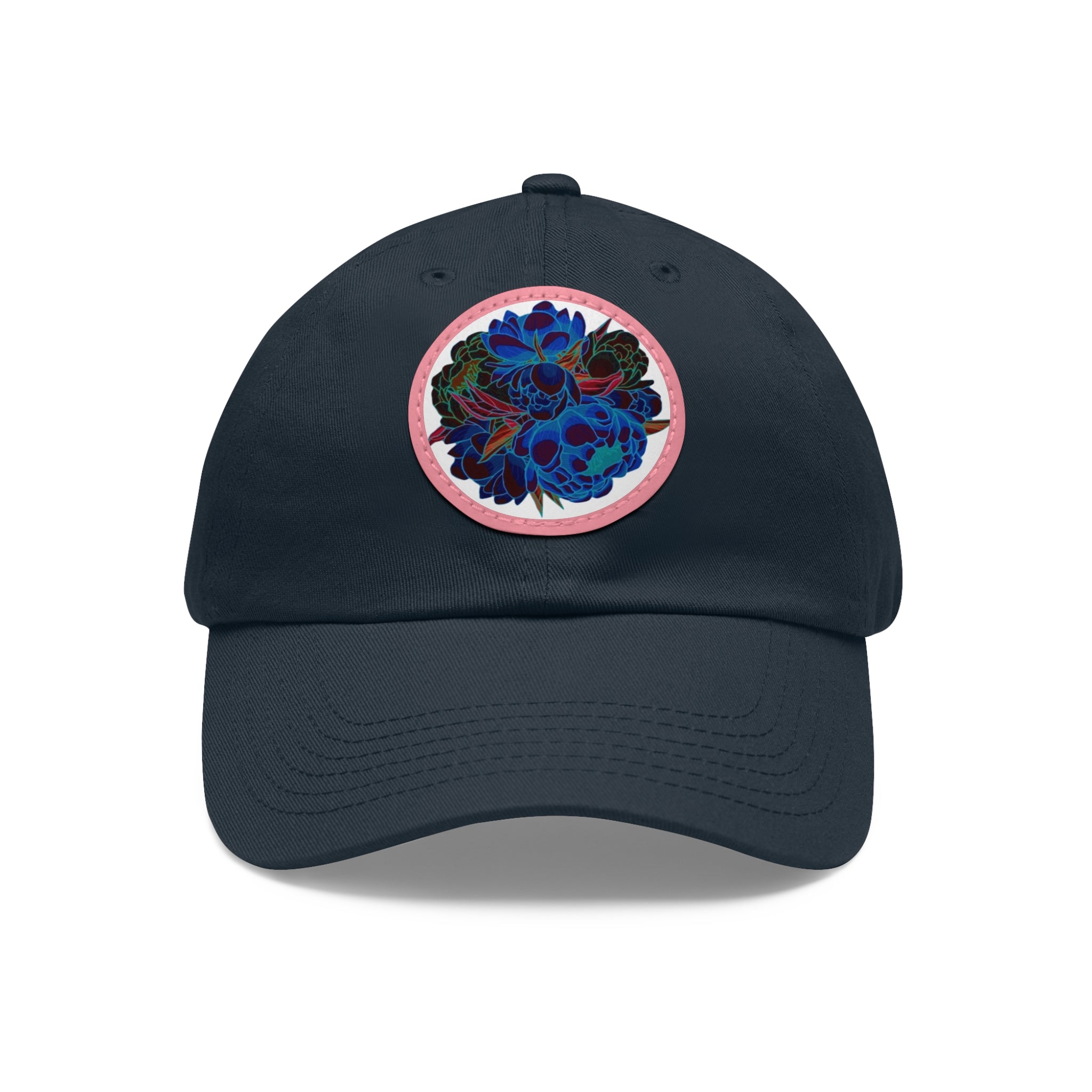 We love flowers hat with Leather Patch (Round)