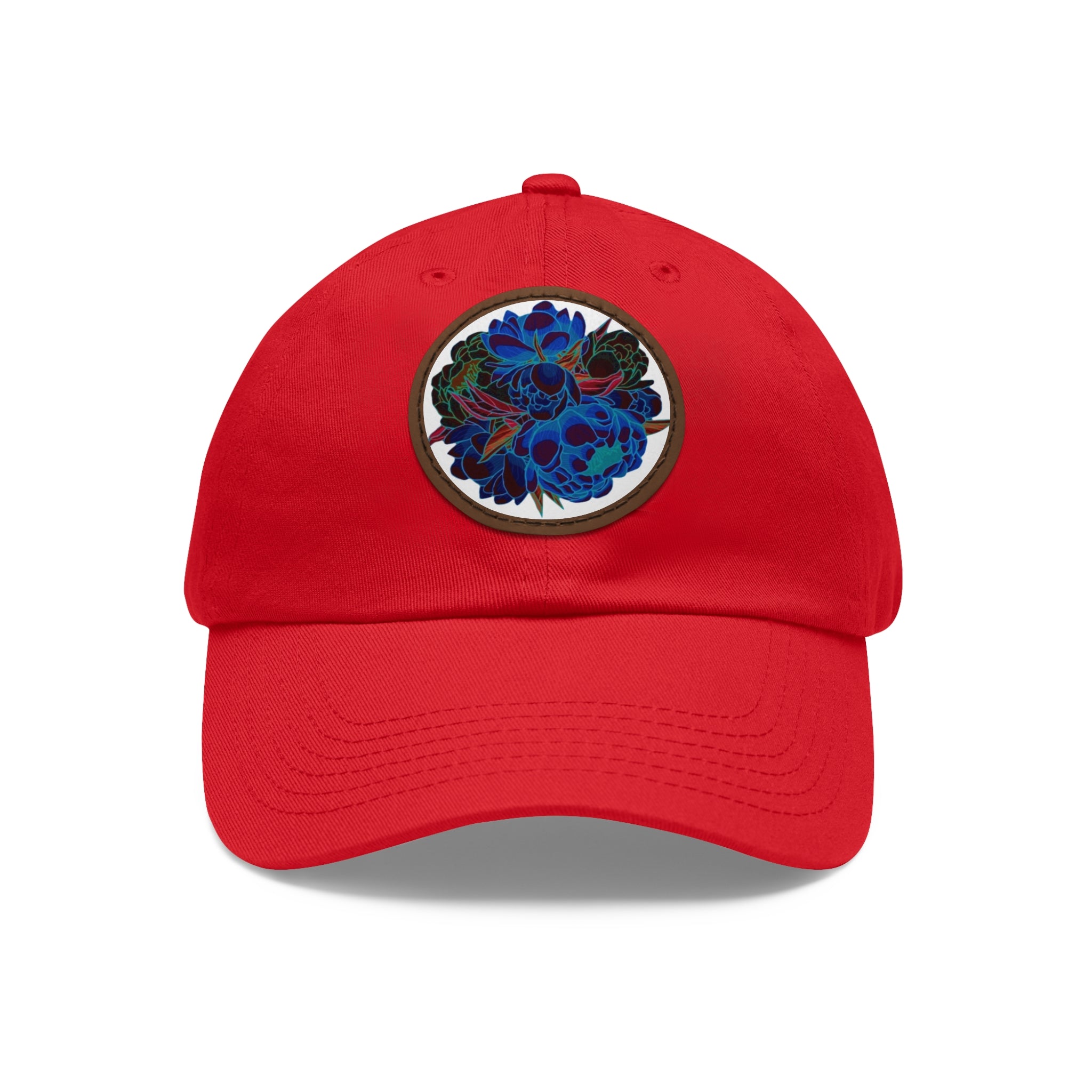 We love flowers hat with Leather Patch (Round)