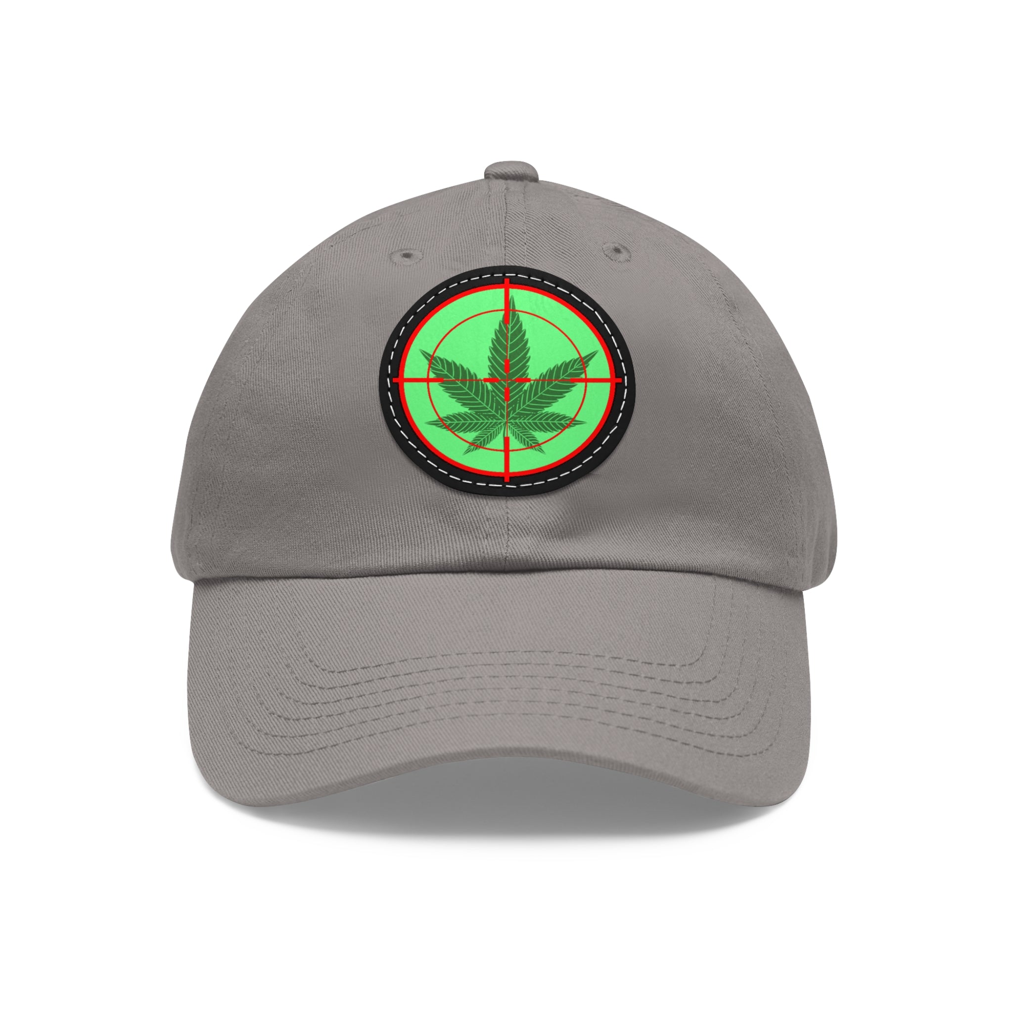 pH cross-hair hat with Leather Patch (Round)