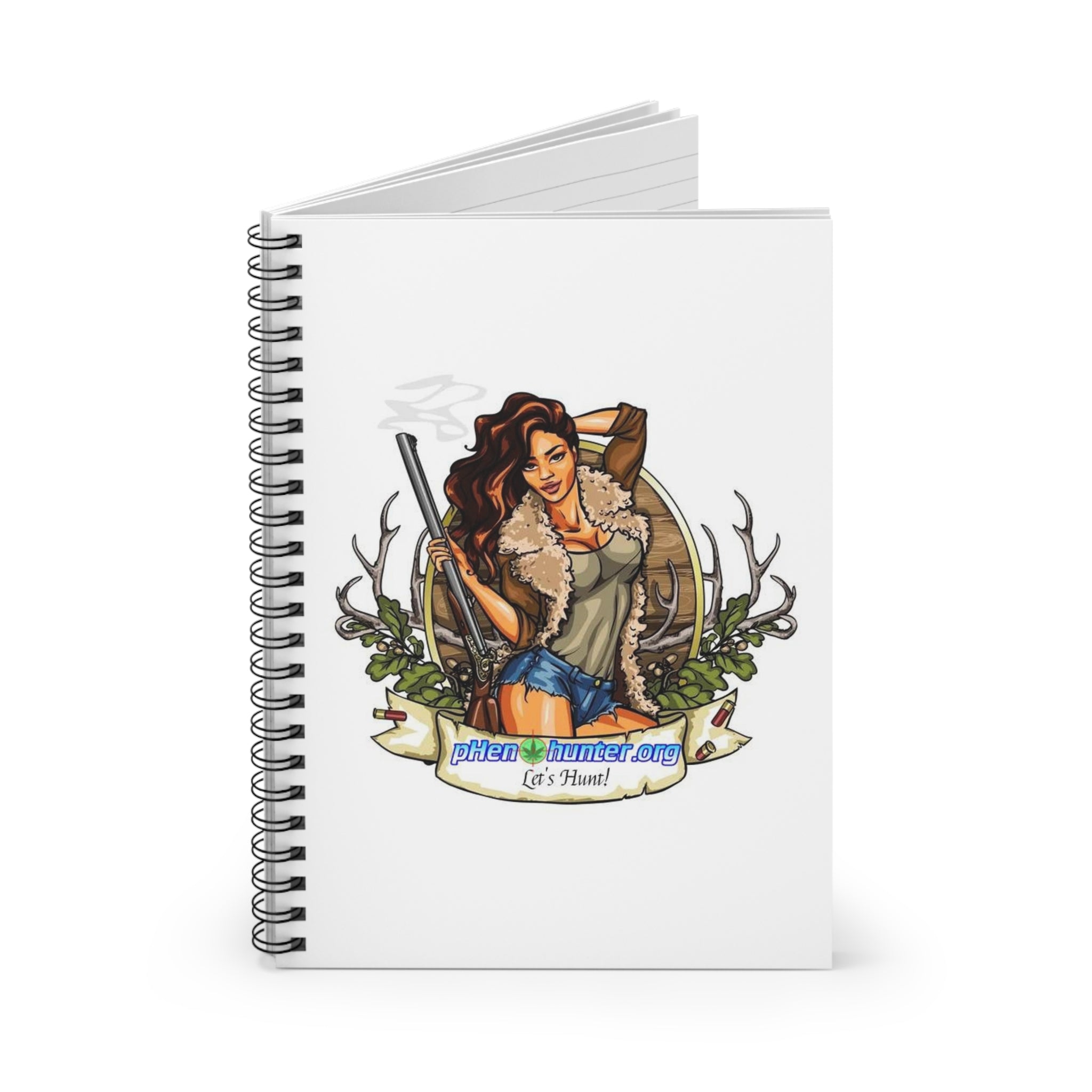 pHenohunter "Let's Hunt!" Spiral Notebook White - Ruled Line