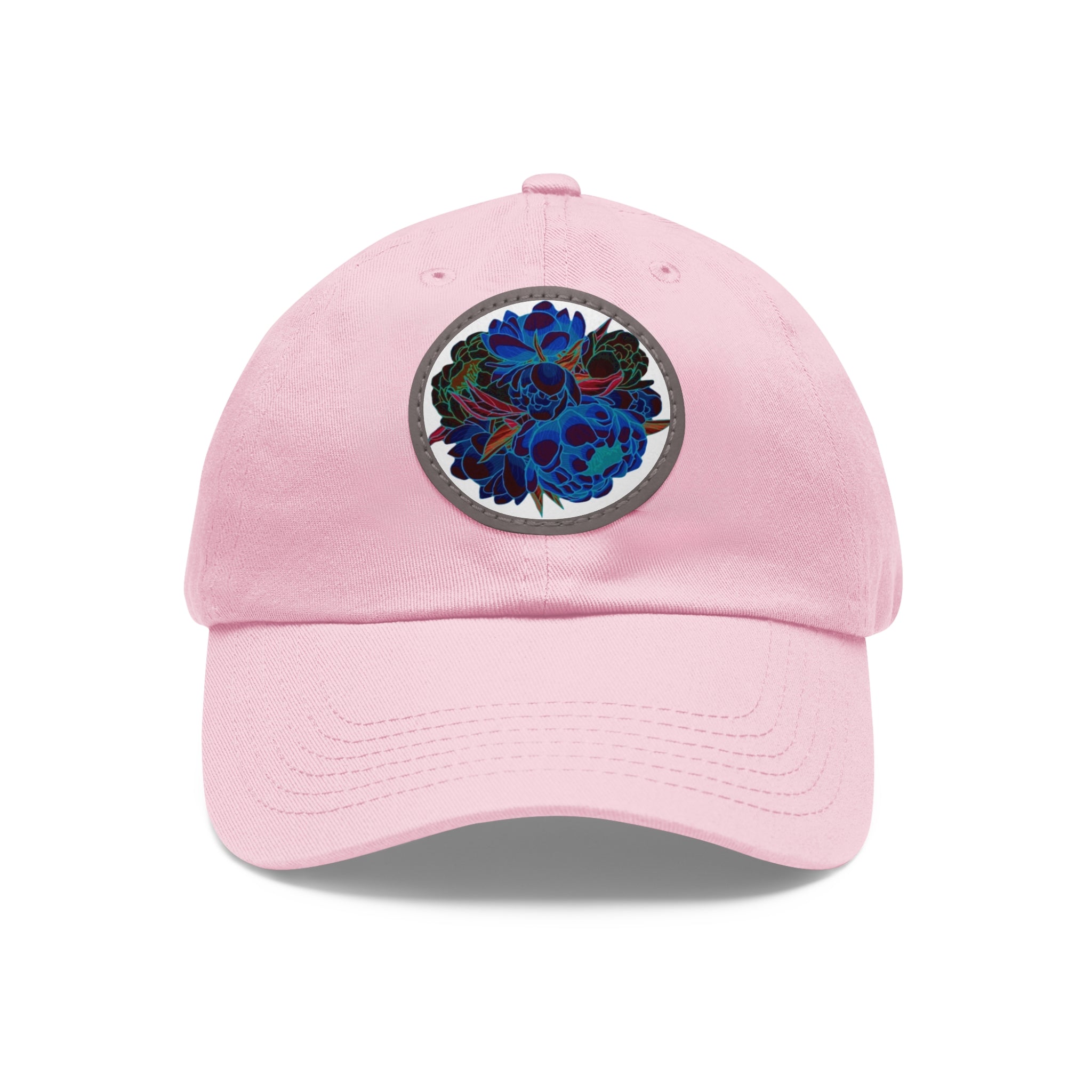 We love flowers hat with Leather Patch (Round)