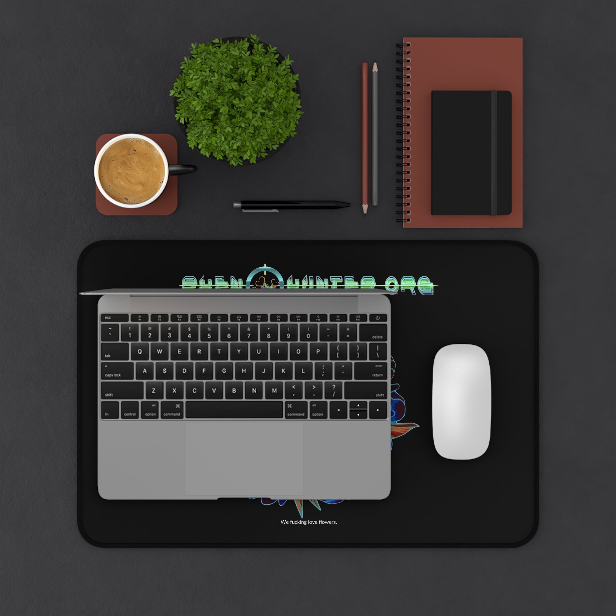 pH Desk Mat "We LOVE Flowers"