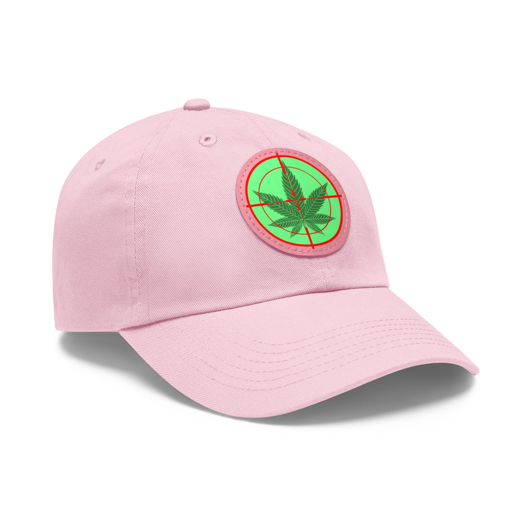 pH cross-hair hat with Leather Patch (Round)