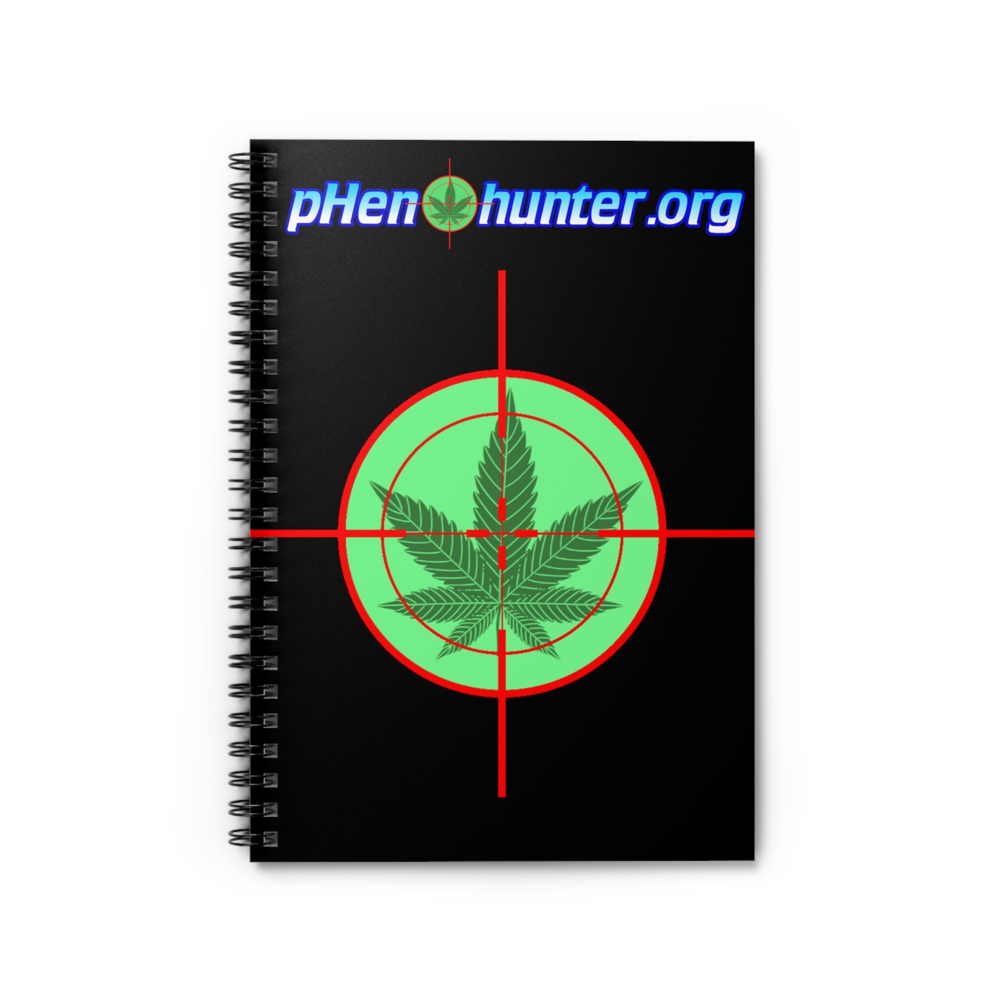 pHenohunter "CrossHairs" Spiral Notebook White - Ruled Line