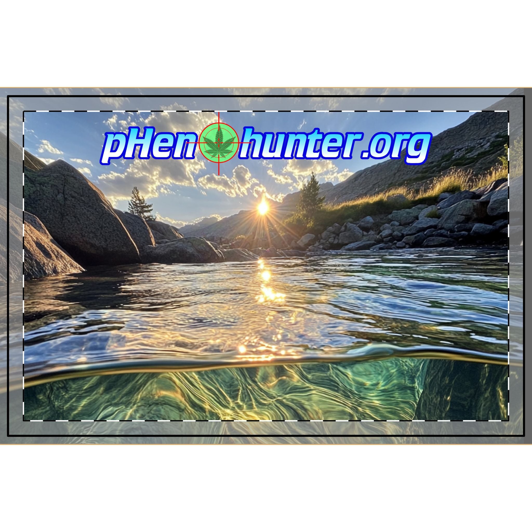 pH Scenic River Sunset Large Serving Tray