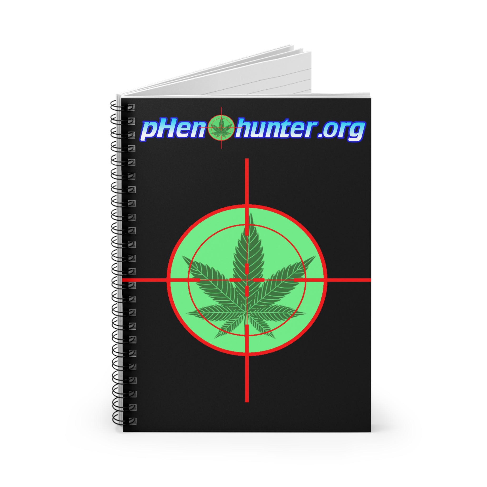 pHenohunter "CrossHairs" Spiral Notebook White - Ruled Line