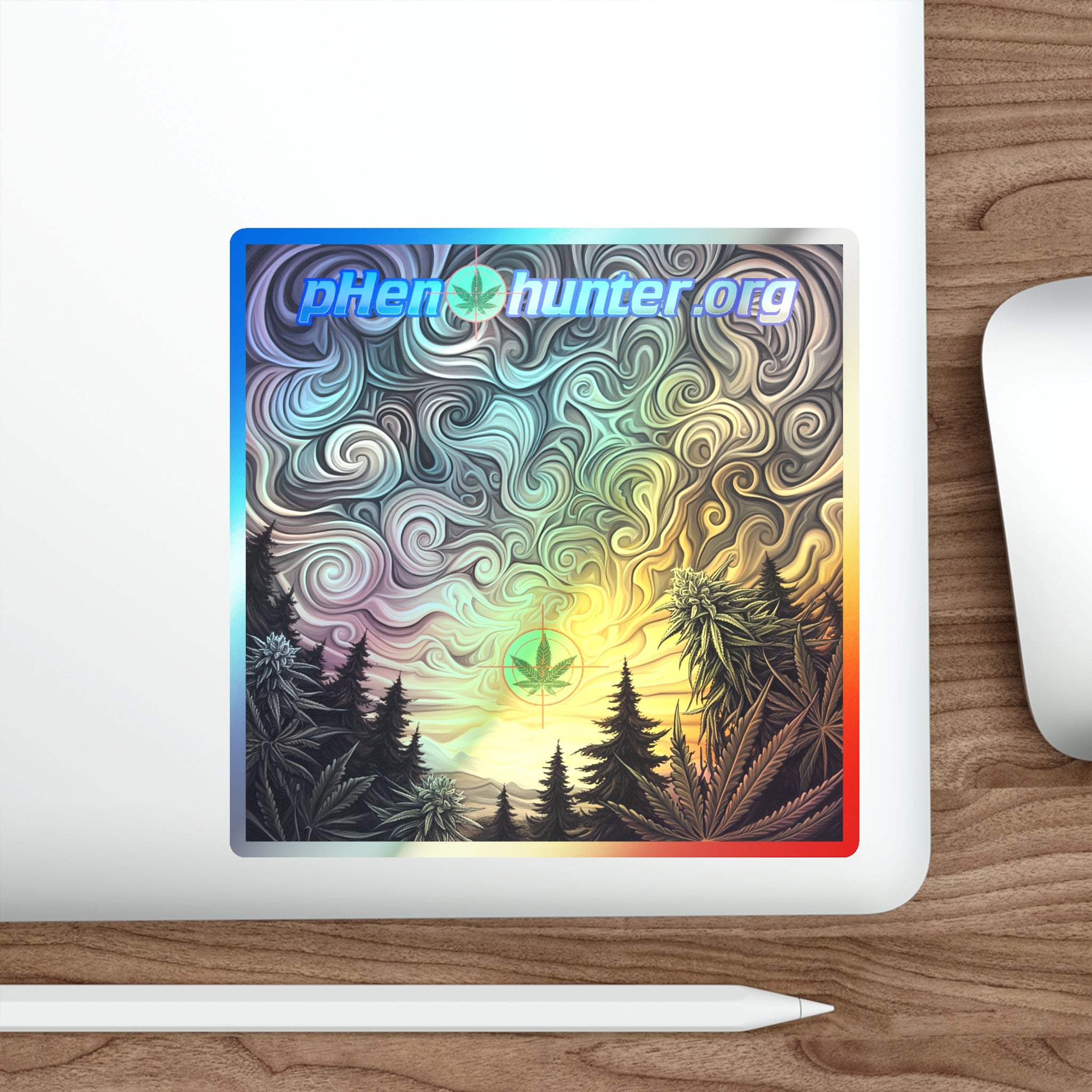 pH Die-Cut Sticker — Psychedelic Sunset
