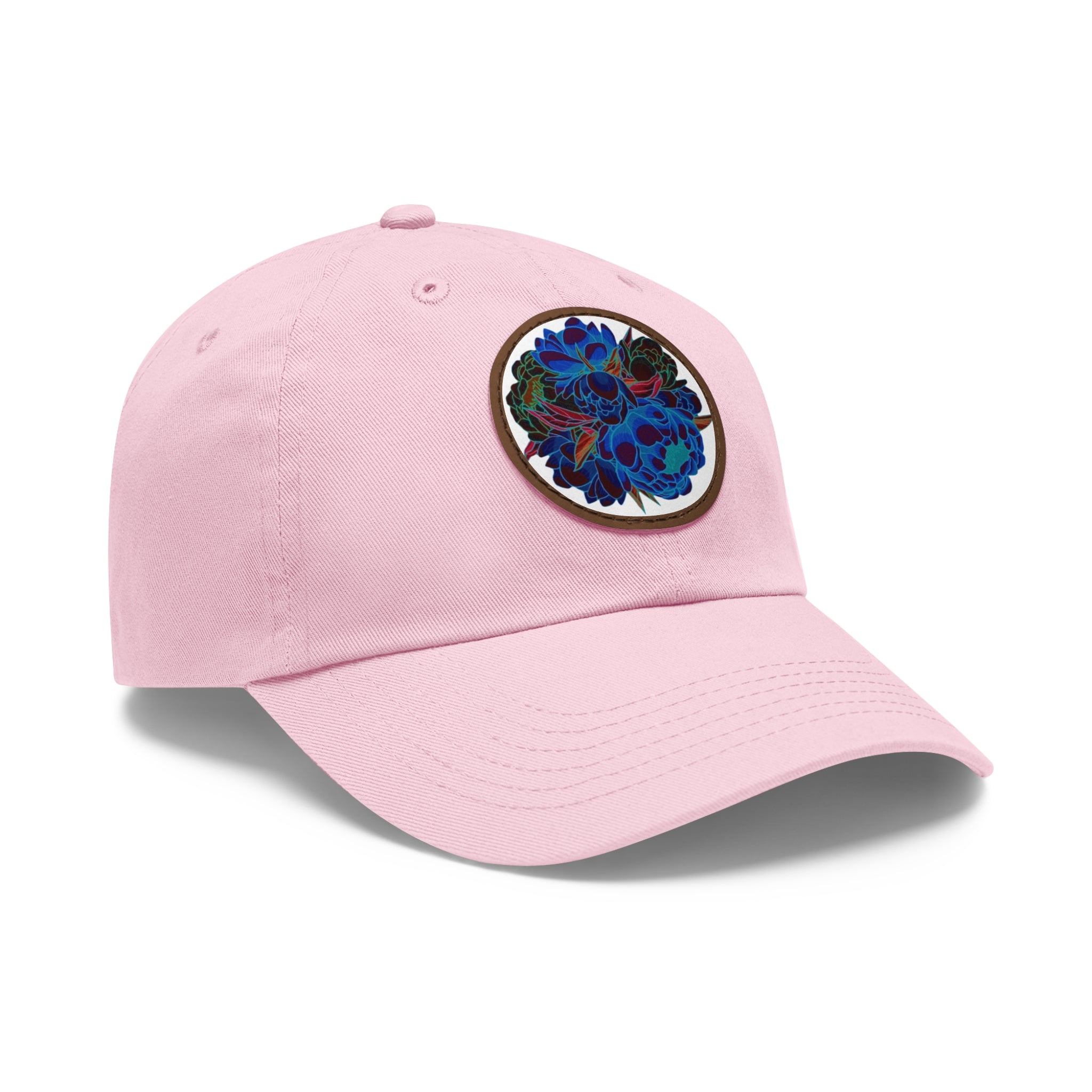 We love flowers hat with Leather Patch (Round)