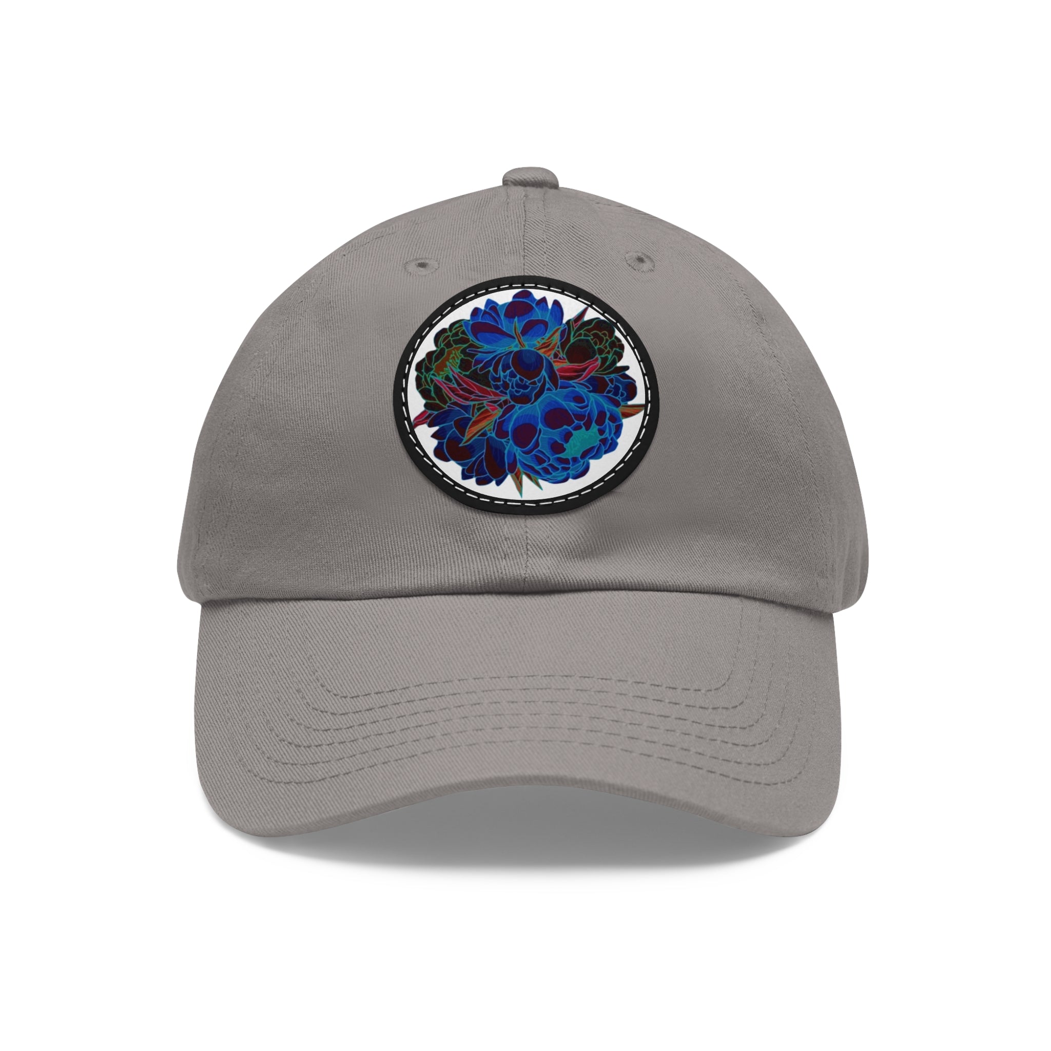 We love flowers hat with Leather Patch (Round)
