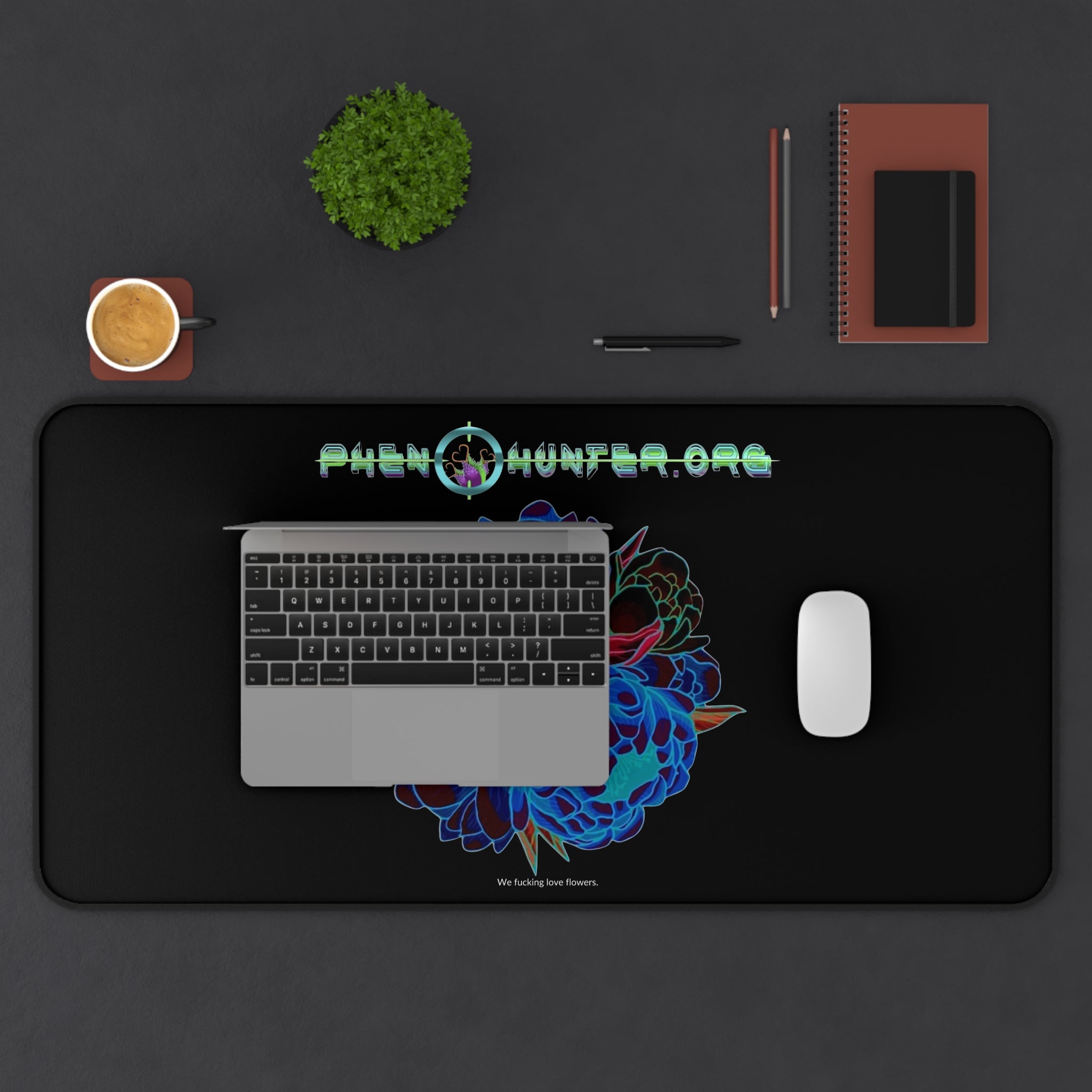pH Desk Mat "We LOVE Flowers"