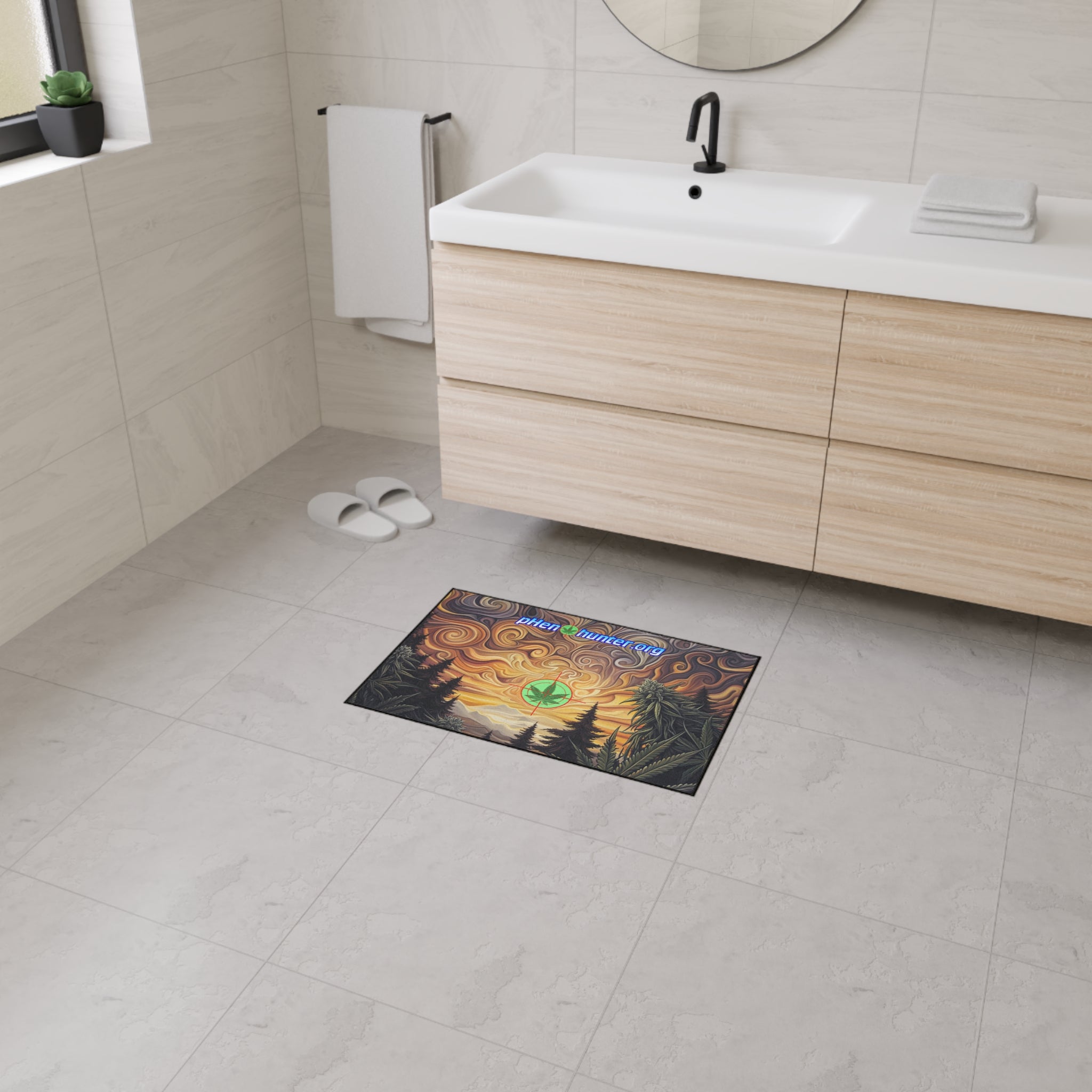pH Psychedelic Sunset Heavy-Duty Floor Mat