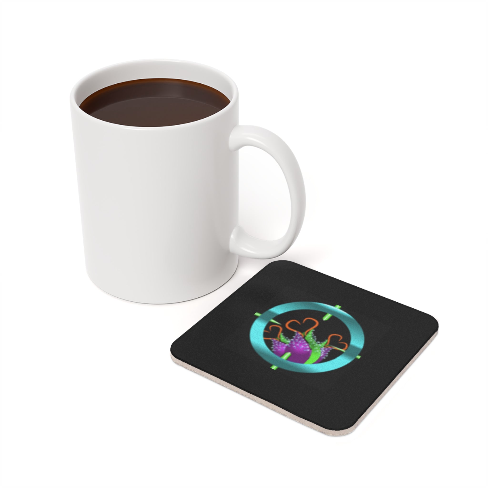 pHenohunter "2022 Art Contest Cross-hairs" Cork Back Coaster