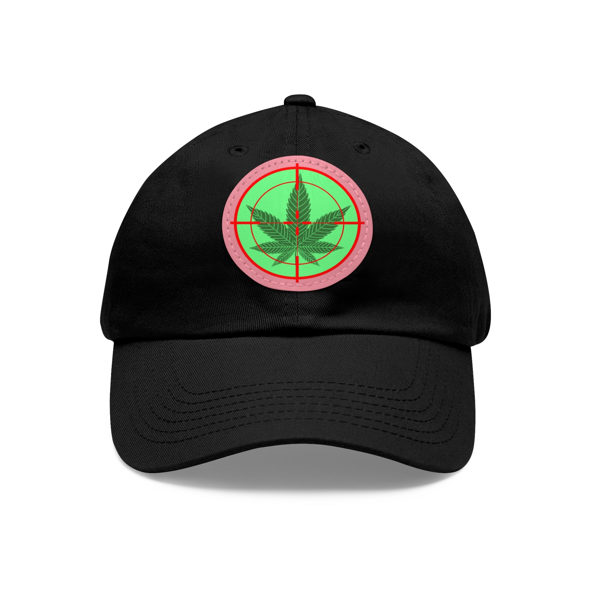 pH cross-hair hat with Leather Patch (Round)