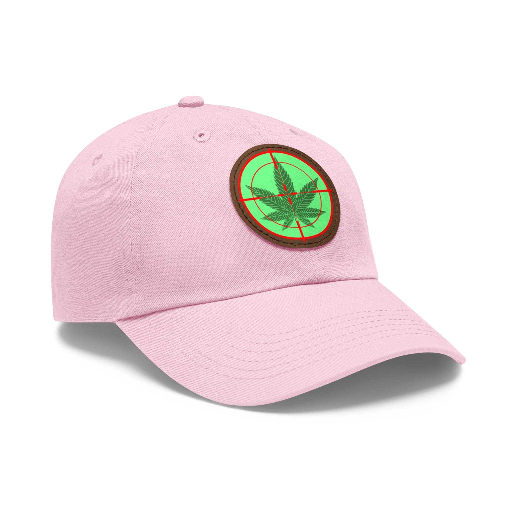 pH cross-hair hat with Leather Patch (Round)