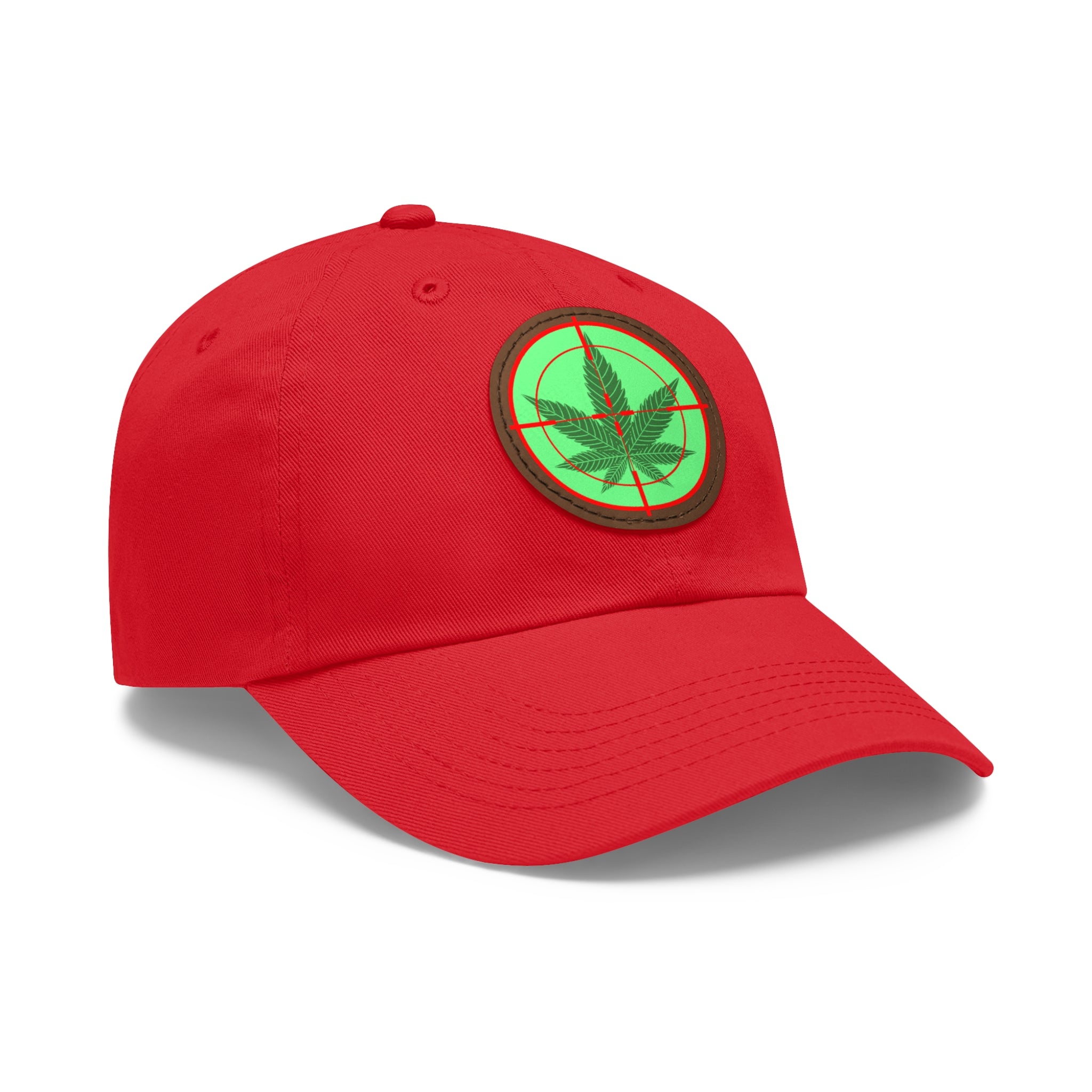 pH cross-hair hat with Leather Patch (Round)