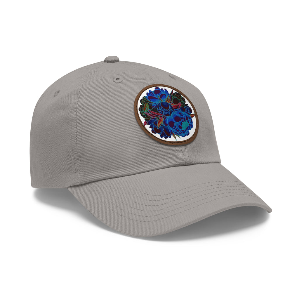 We love flowers hat with Leather Patch (Round)