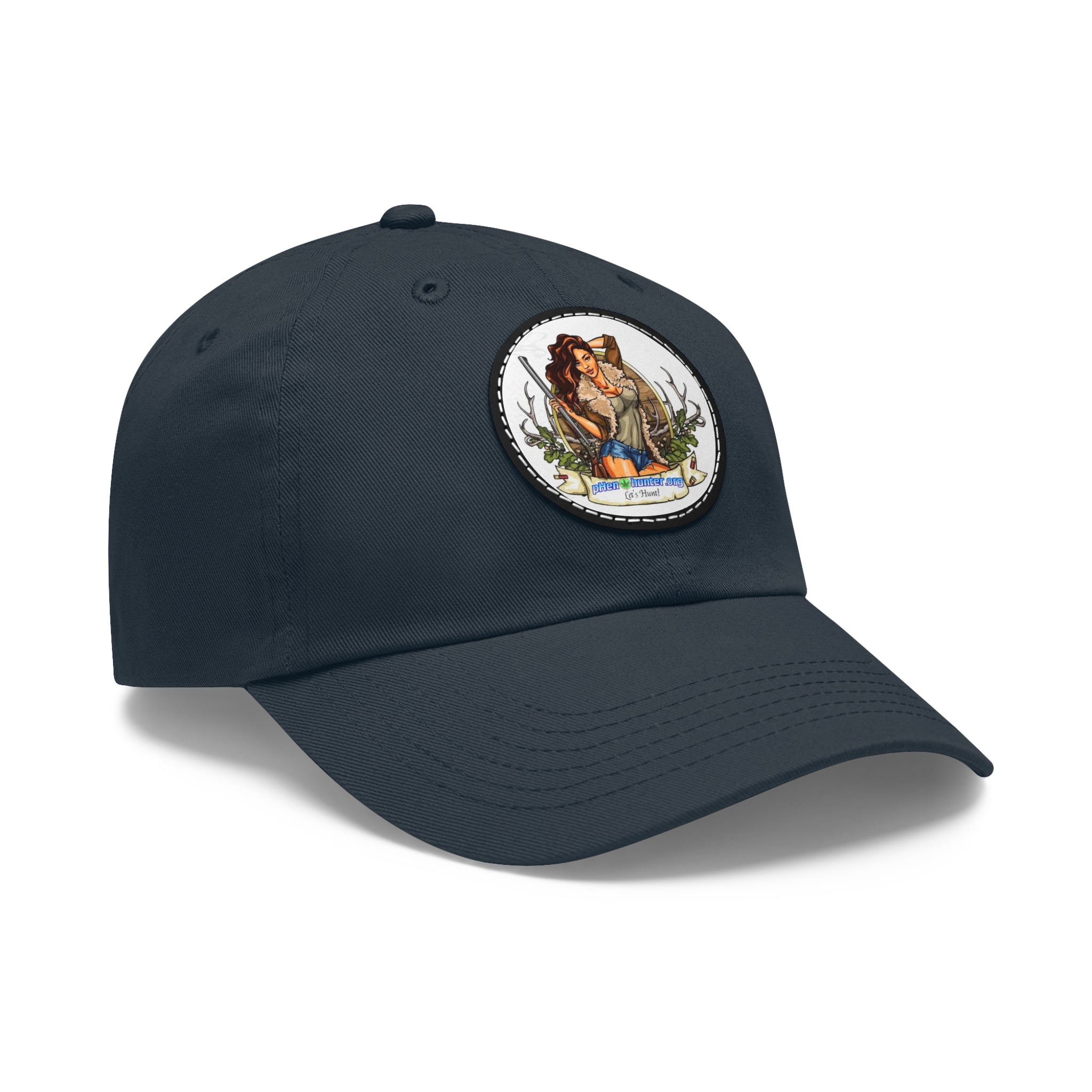 pH Let's Hunt hat with Leather Patch (Round)