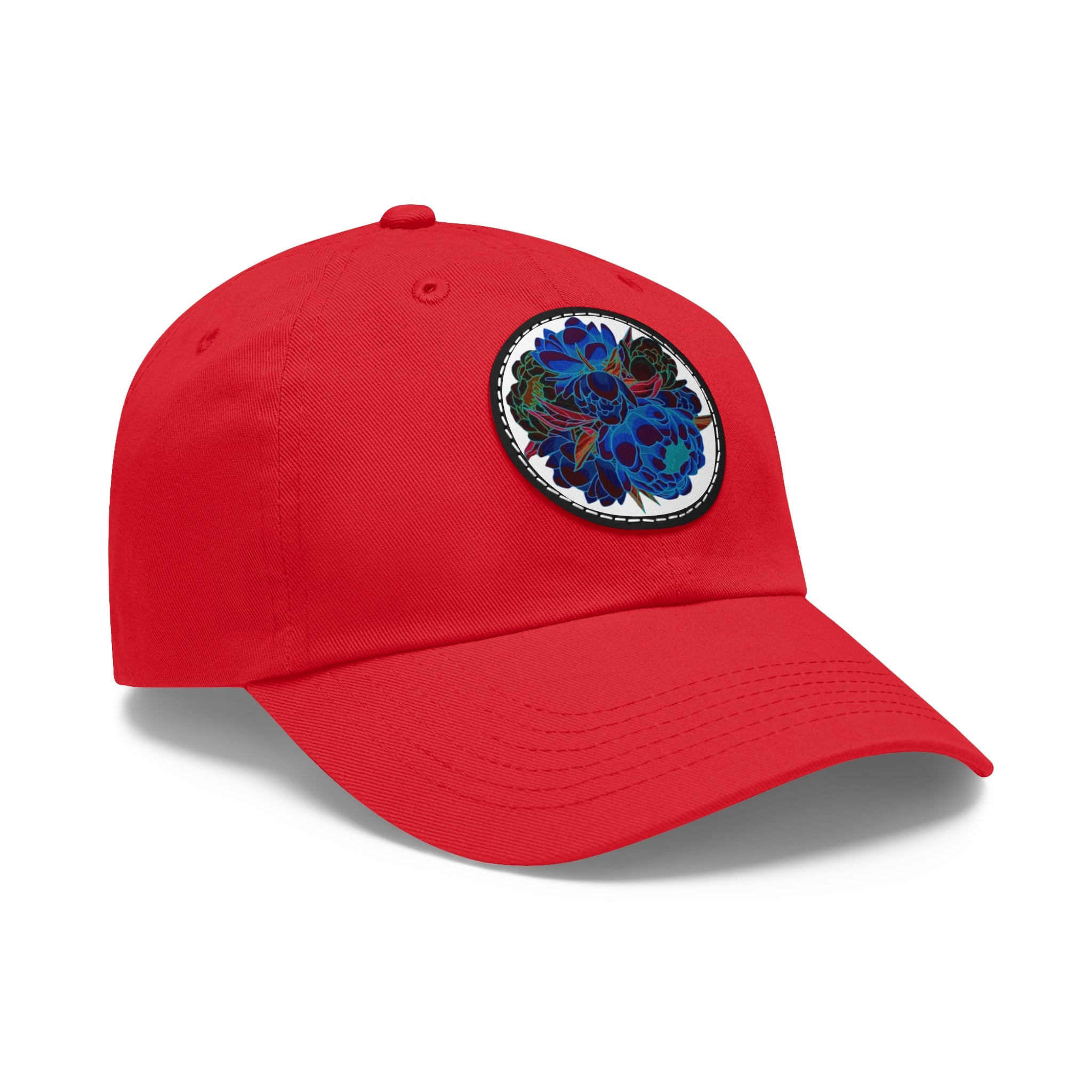 We love flowers hat with Leather Patch (Round)