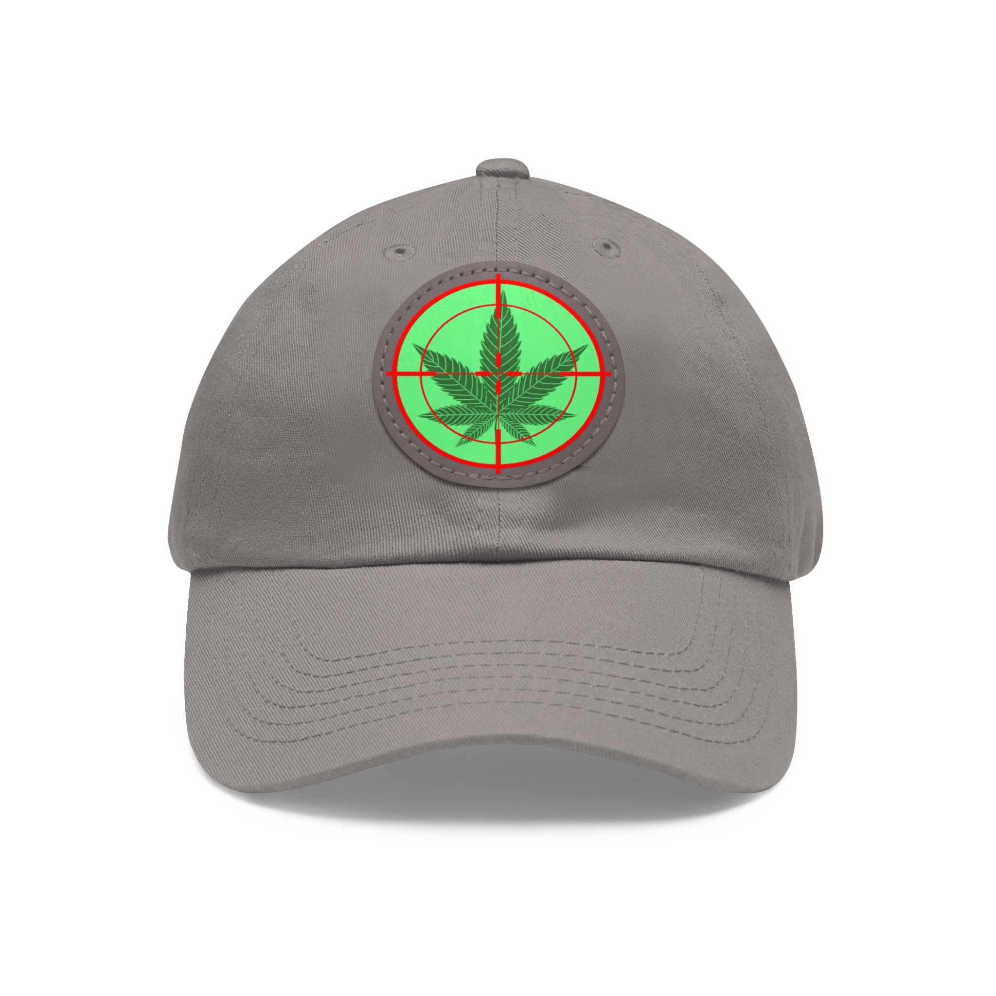 pH cross-hair hat with Leather Patch (Round)