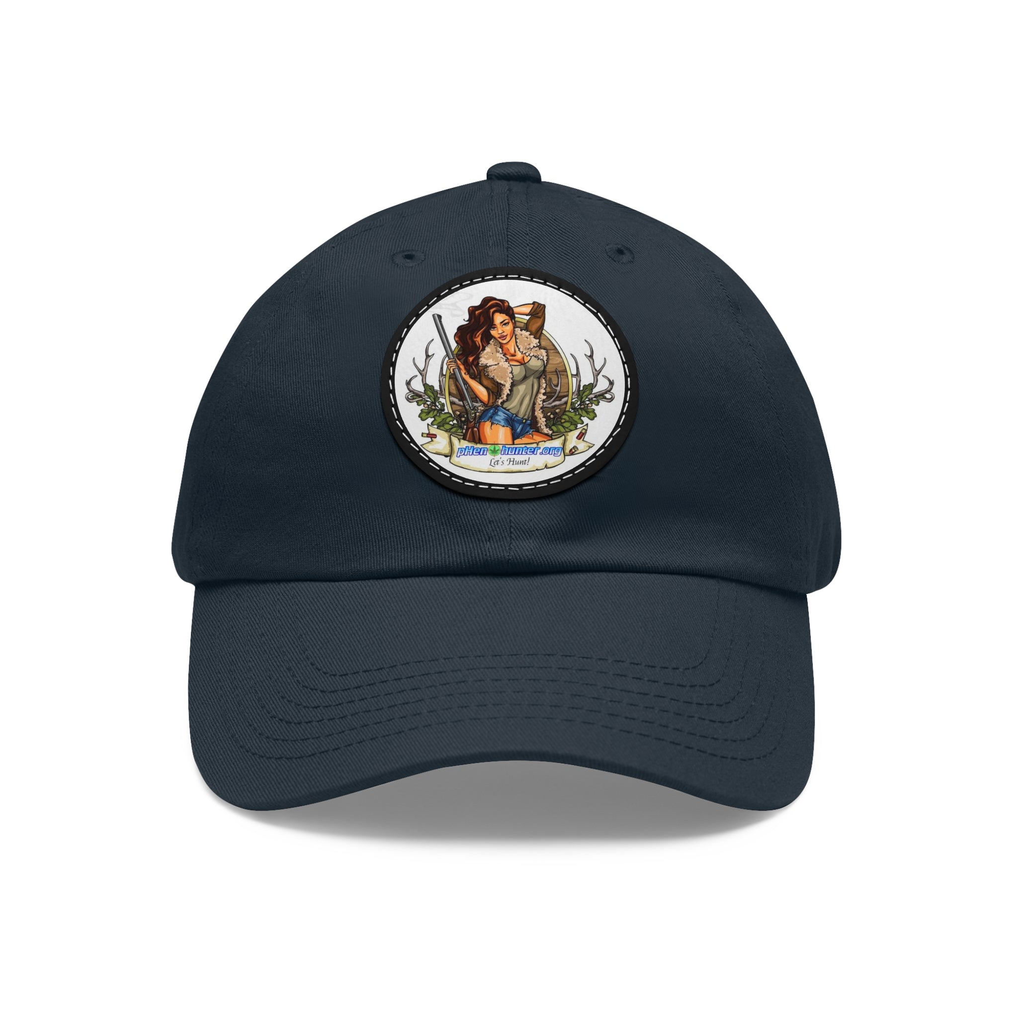 pH Let's Hunt hat with Leather Patch (Round)