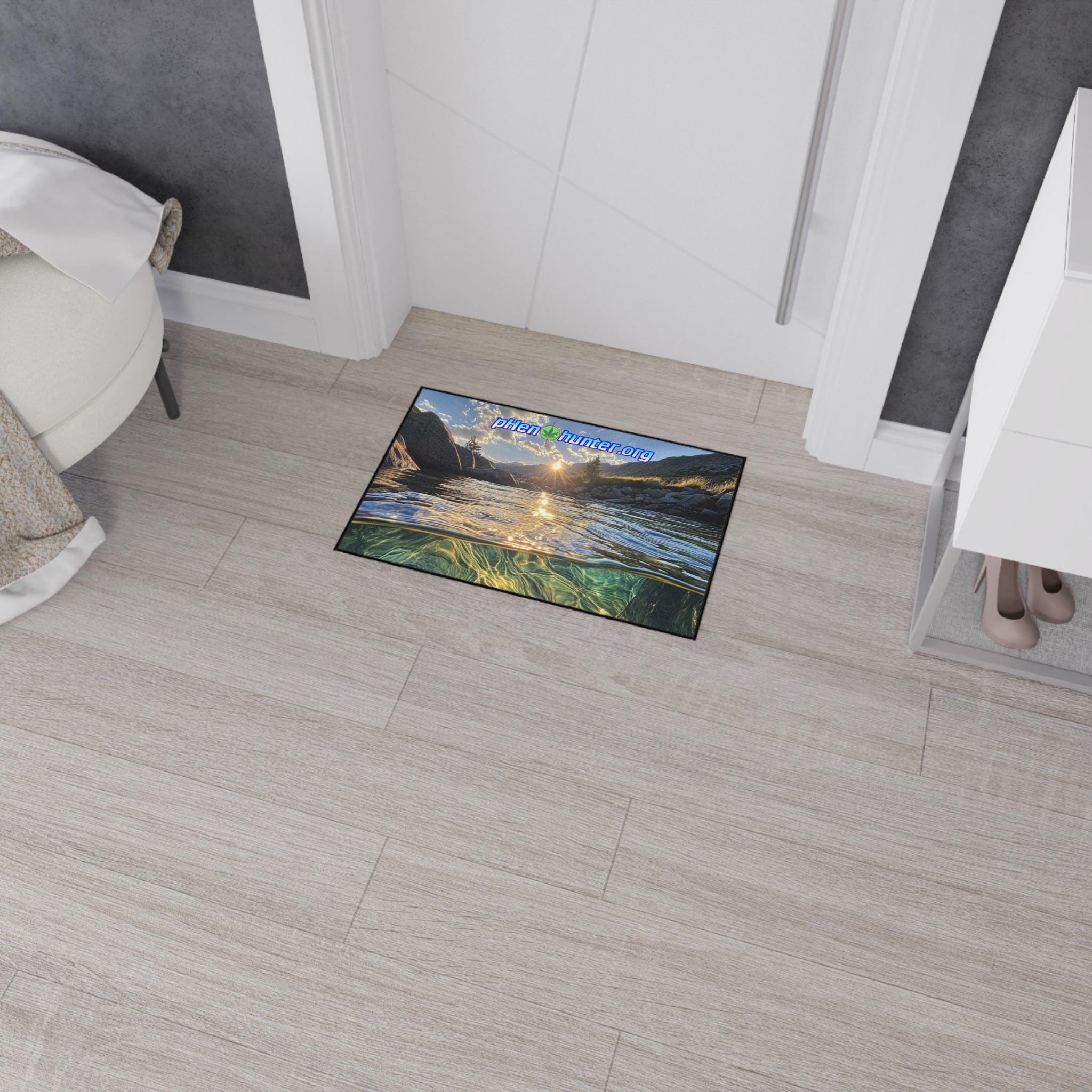ph Scenic River Sunset - Duty Floor Mat