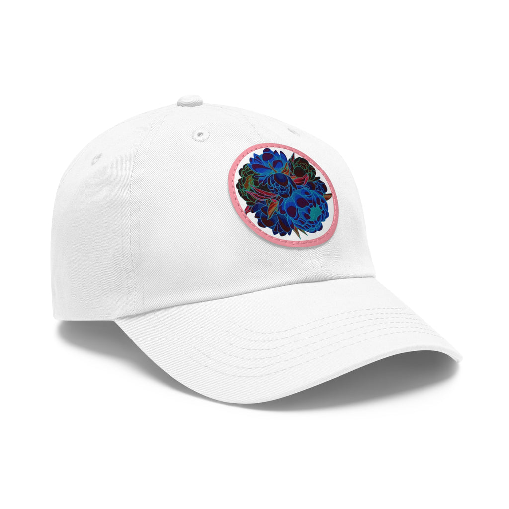 We love flowers hat with Leather Patch (Round)