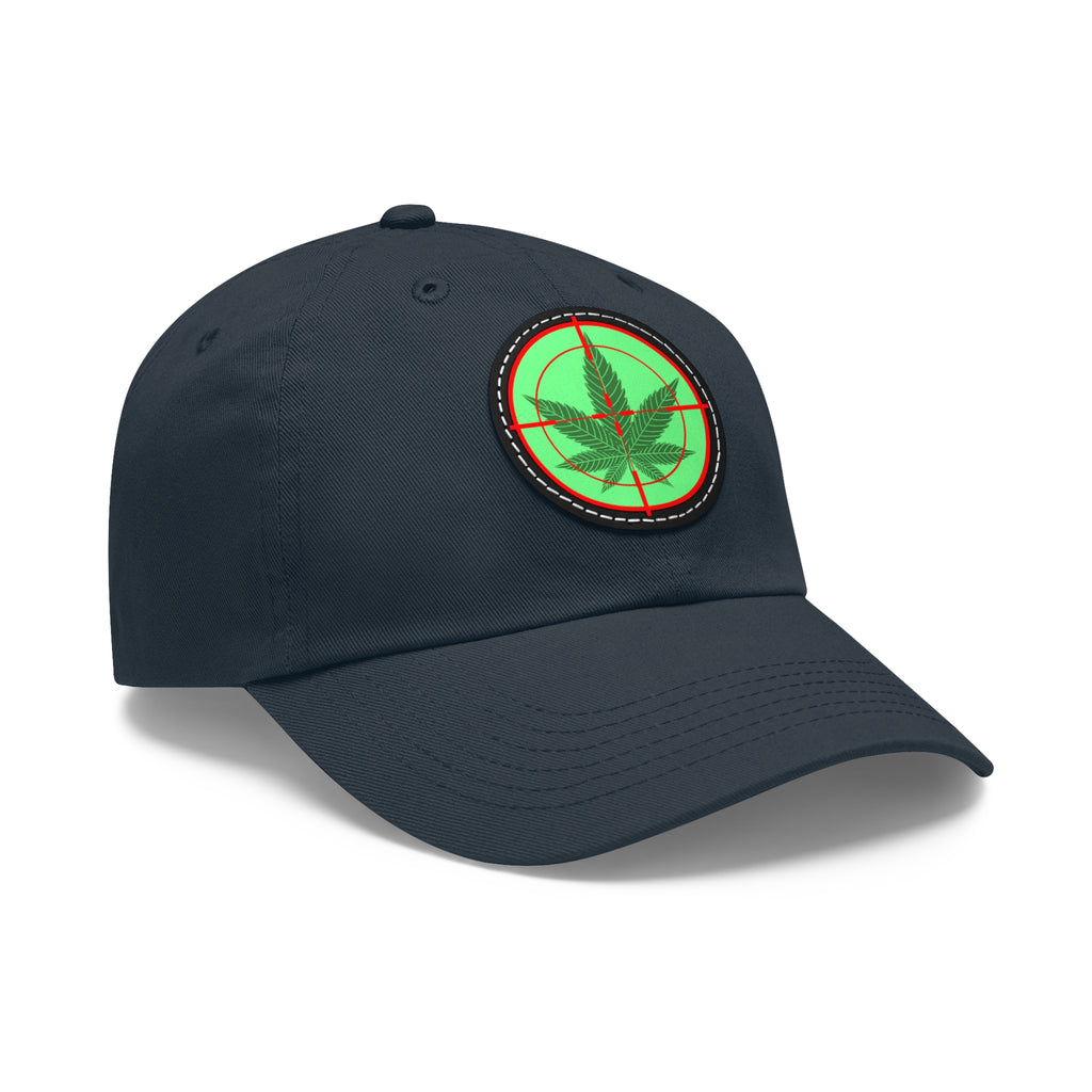 pH cross-hair hat with Leather Patch (Round)