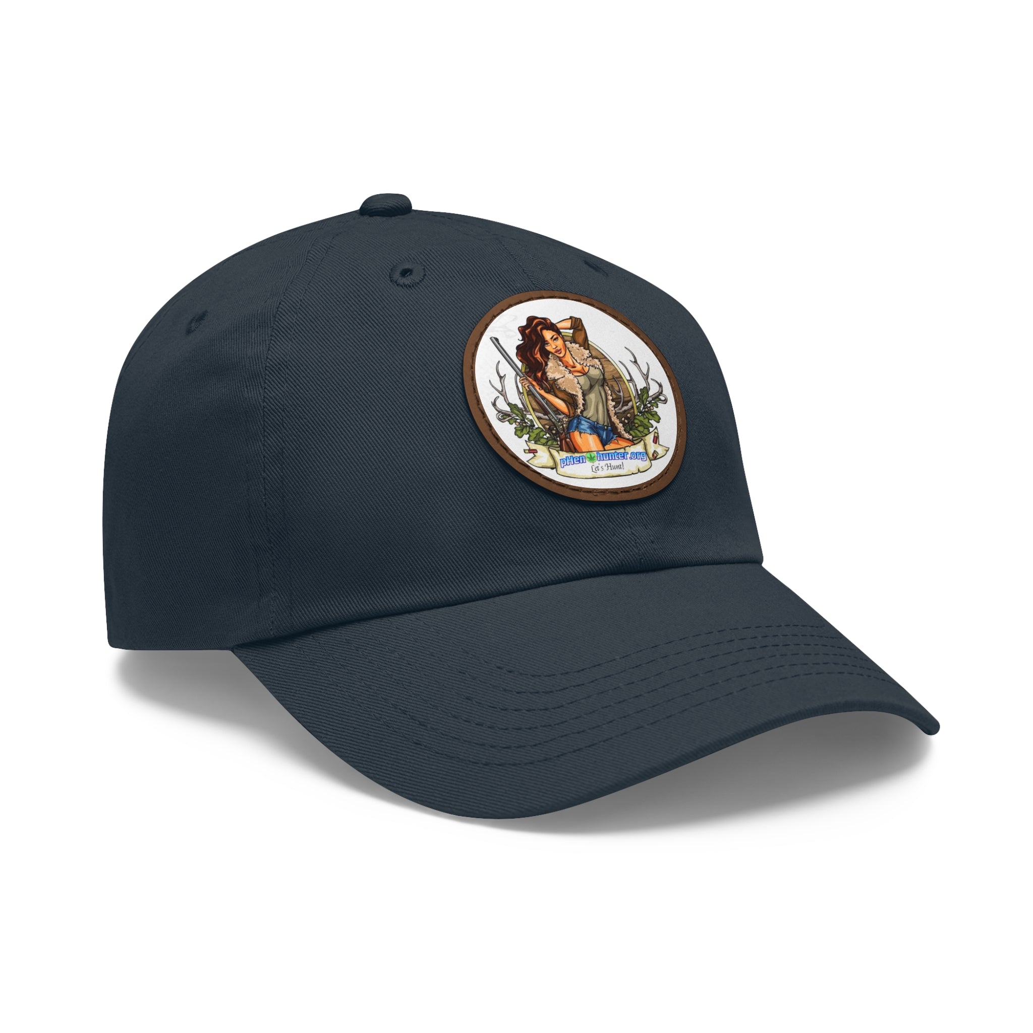 pH Let's Hunt hat with Leather Patch (Round)